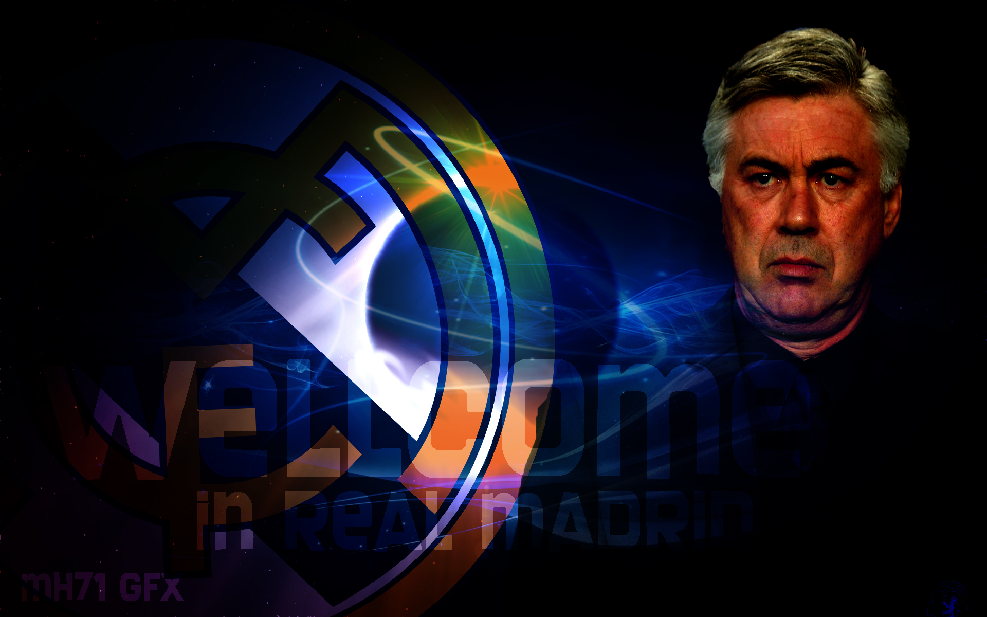 Welcome Carlo Ancelotti to Real Madrid HD Wallpaper