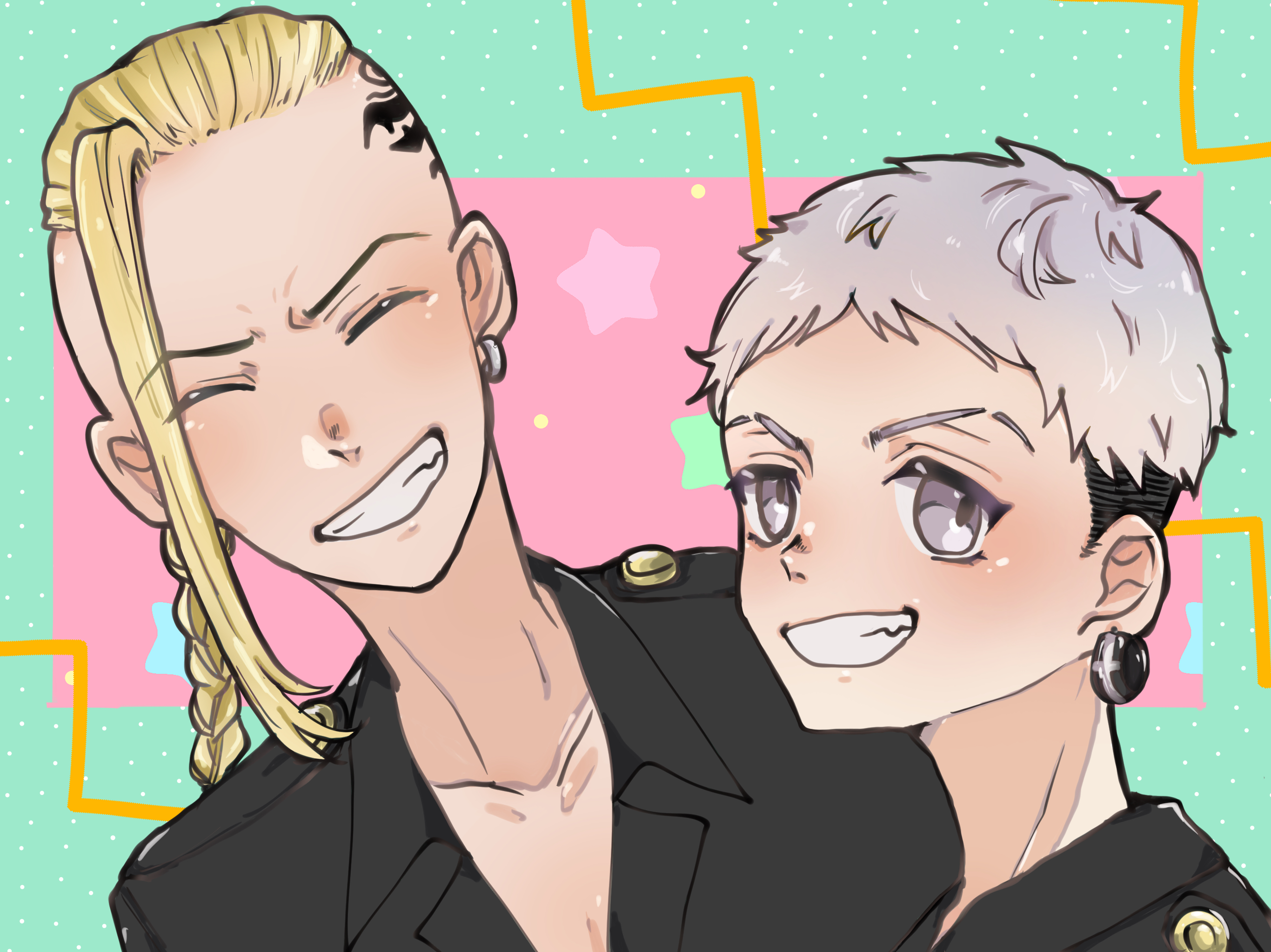 Ken Ryuguji and Takashi Mitsuya smiling HD Wallpaper