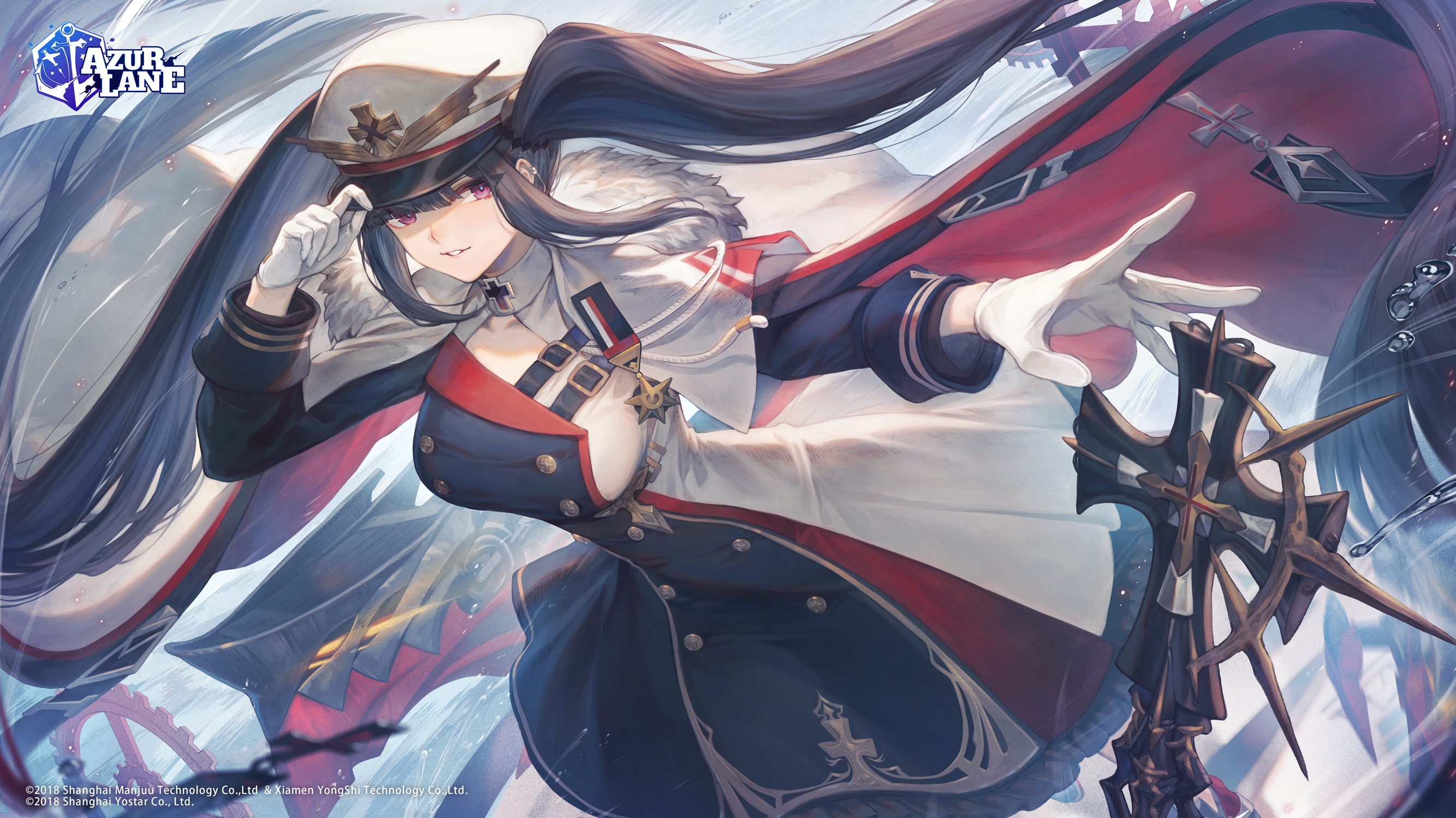 Peter Strasser Azur Lane in elegant uniform HD Wallpaper