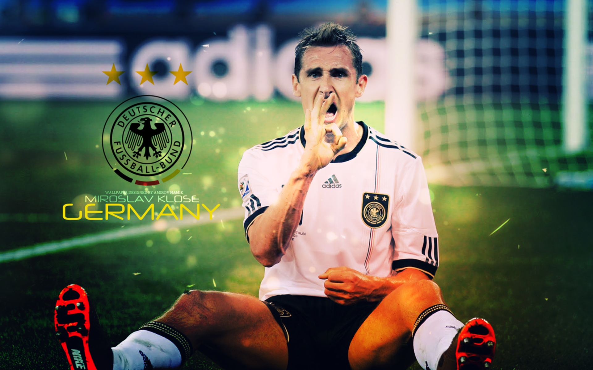 Miroslav Klose celebrating for Germany national football team HD Wallpaper