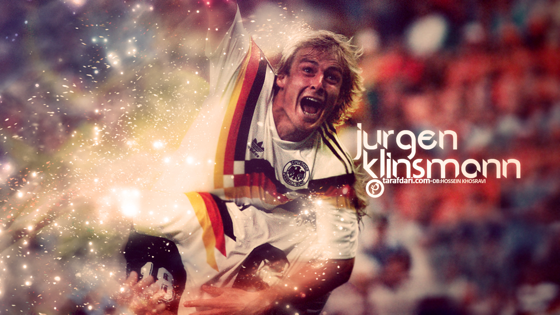 Jürgen Klinsmann celebrating for Germany National Football Team HD Wallpaper