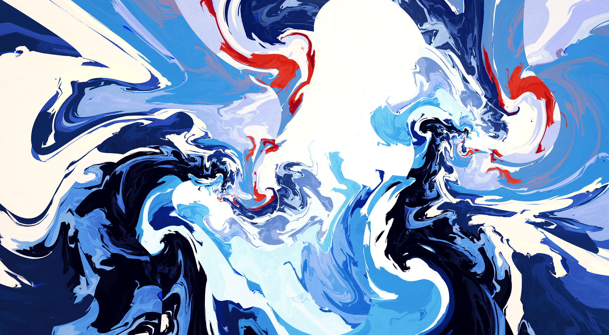 Abstract Blue and Red Combat Swirls HD Wallpaper
