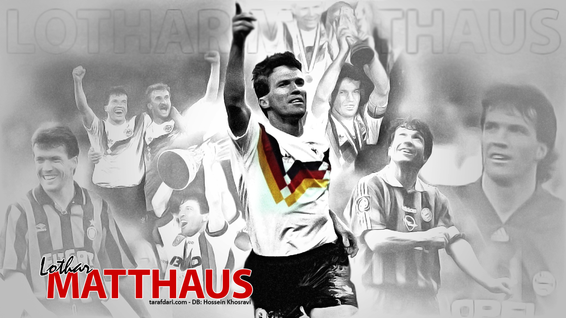 Lothar Matthäus: German Football Legend Collage HD Wallpaper