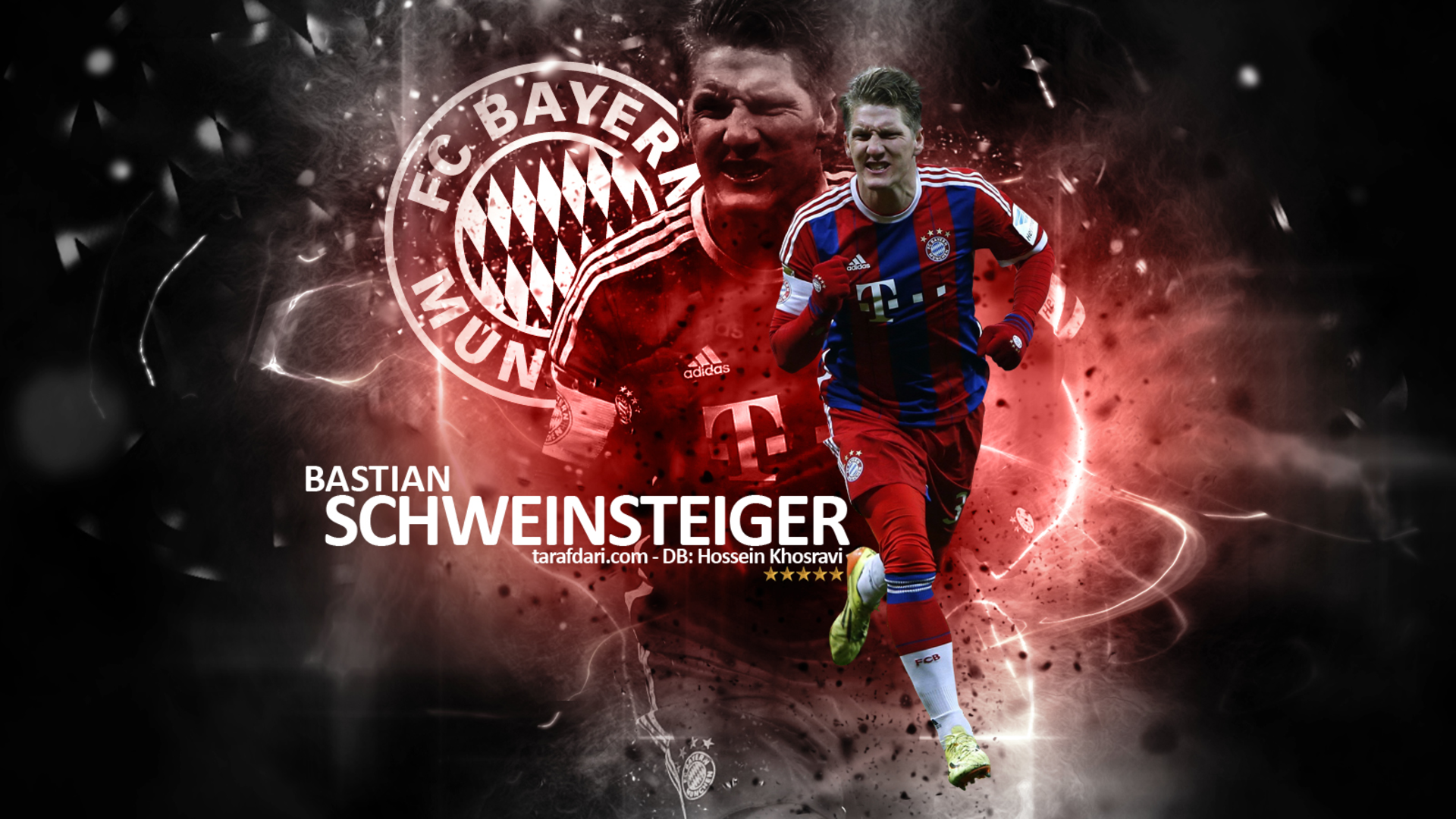 Bastian Schweinsteiger FC Bayern Munich dynamic art HD Wallpaper