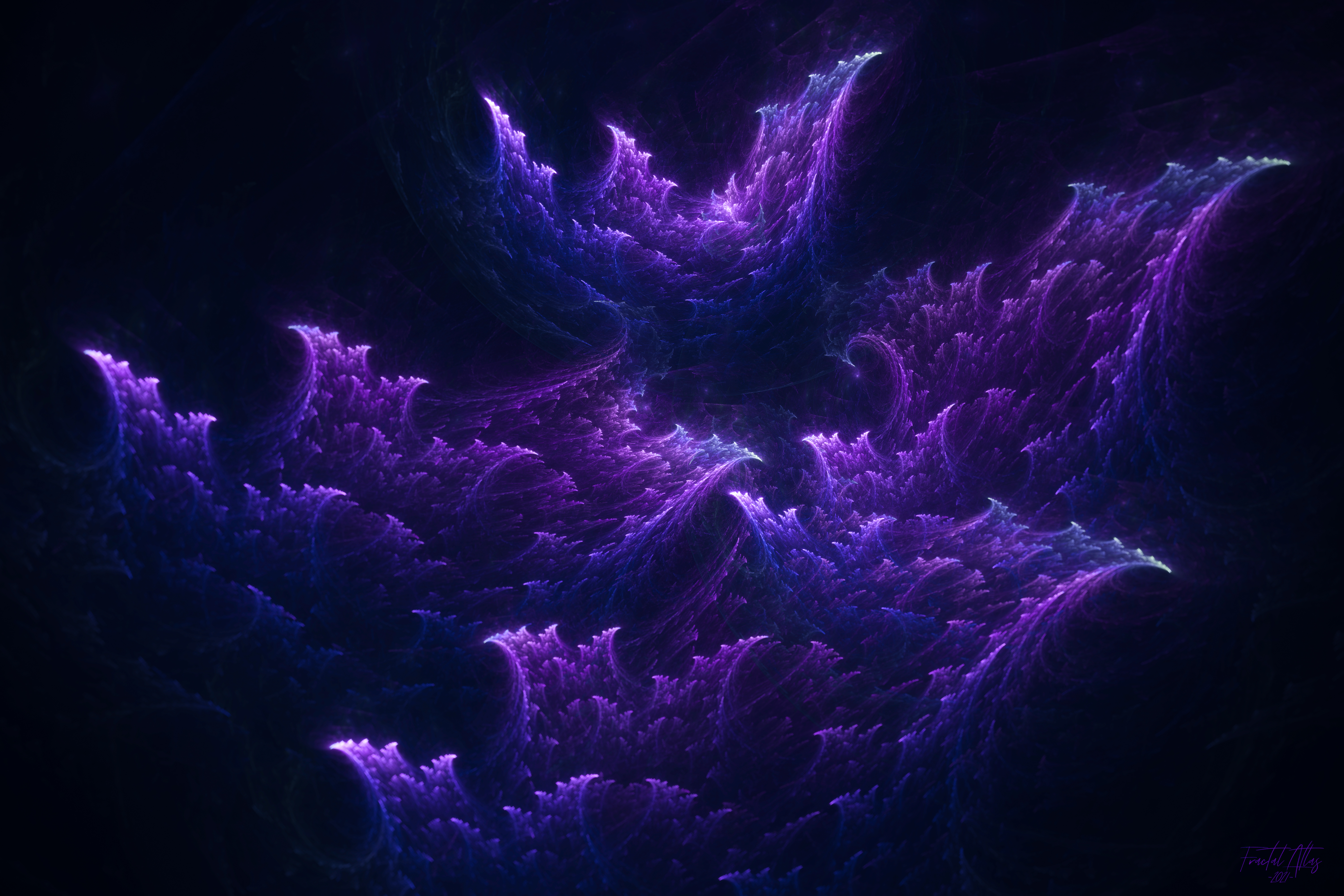 Abstract glowing purple and blue rapids HD Wallpaper