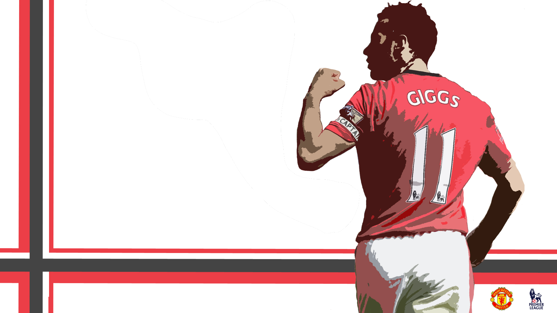 Ryan Giggs Manchester United Captain Flexing Arm HD Wallpaper