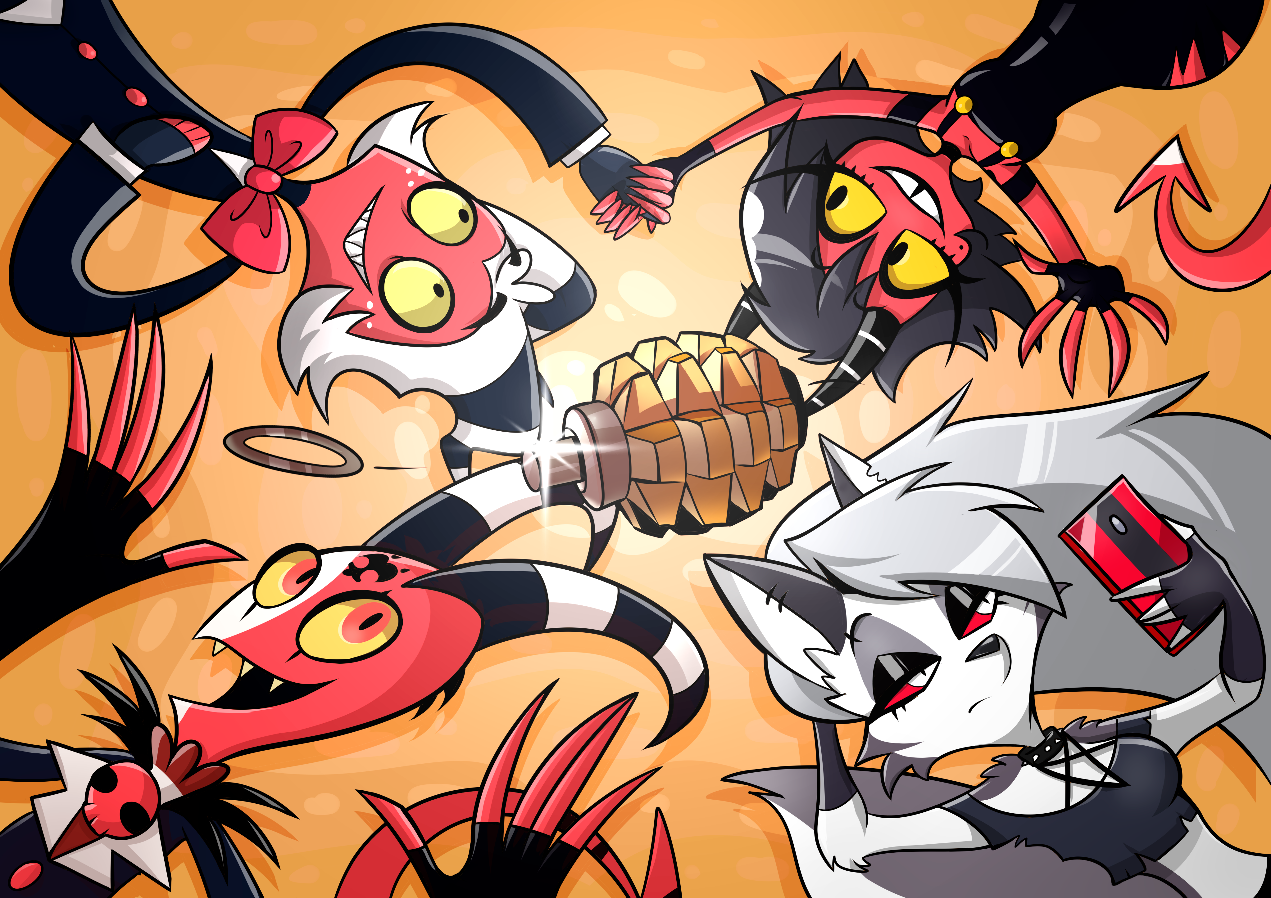 Helluva Boss Characters in Vibrant 4K Art HD Wallpaper