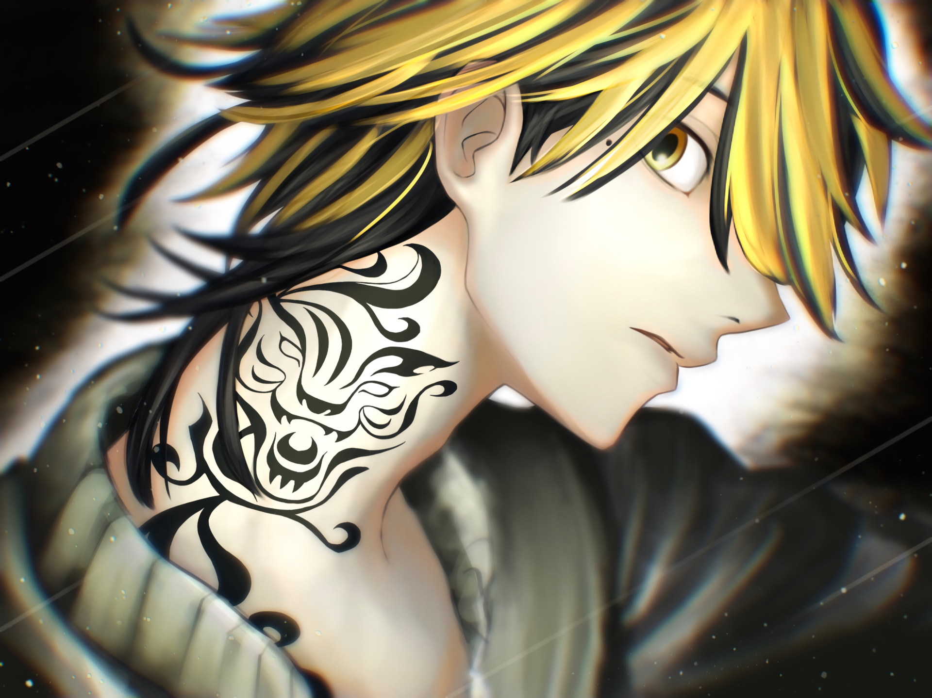 Kazutora Hanemiya with striking tiger tattoo HD Wallpaper