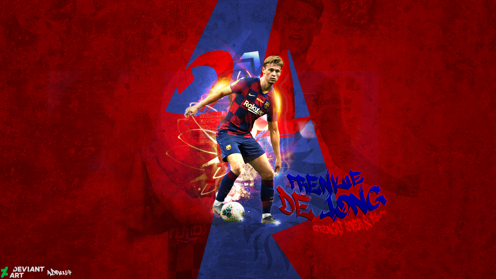 Frenkie De Jong FC Barcelona Soccer Art HD Wallpaper