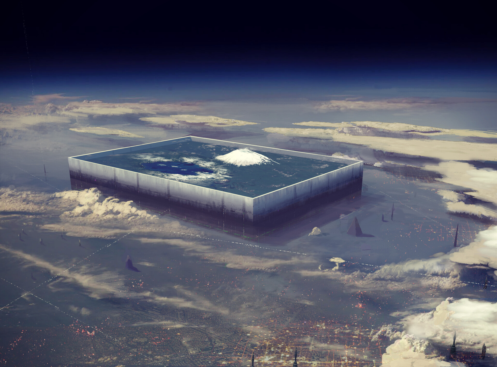 Harkonnen's Personal Arcology: Barony Above the Clouds HD Wallpaper