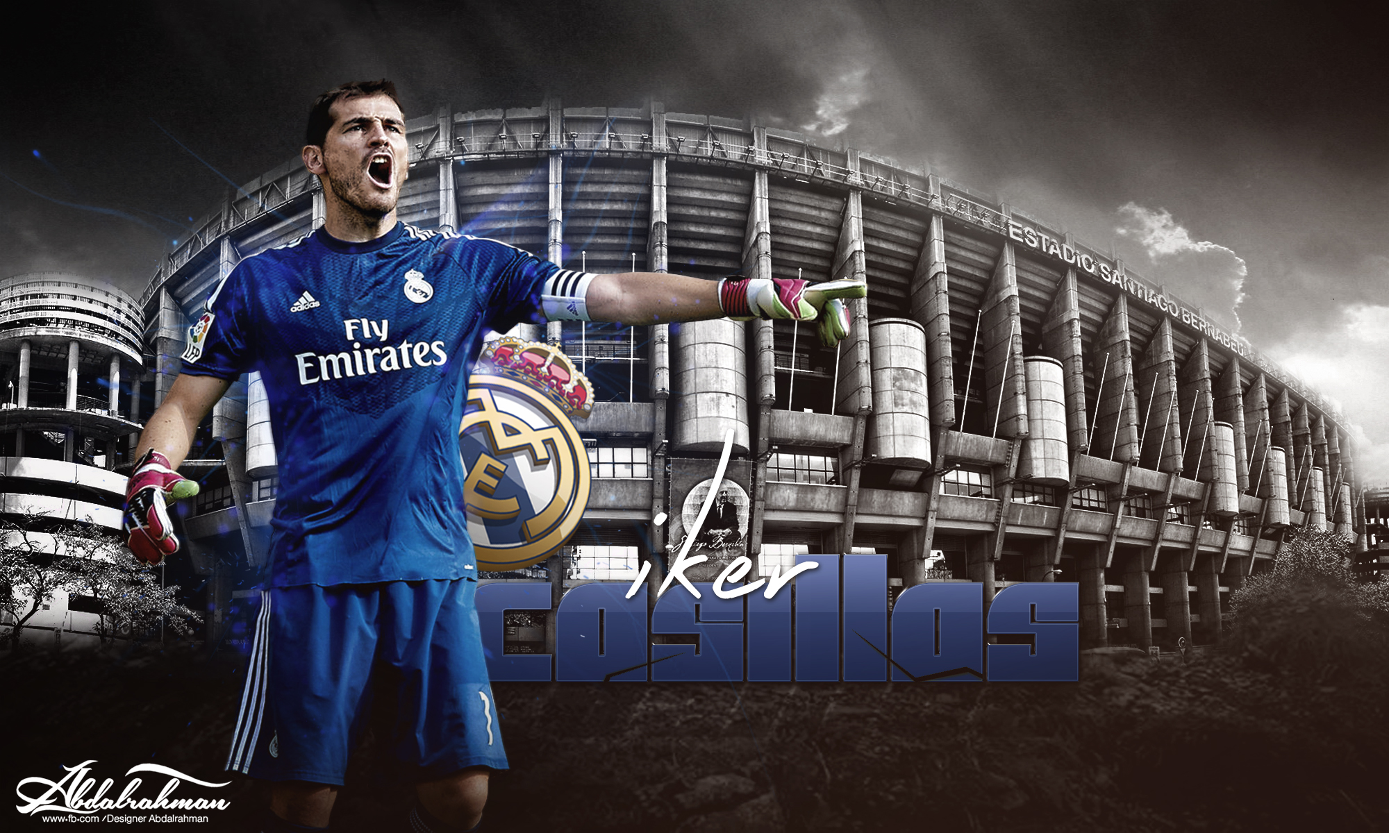 Iker Casillas at Santiago Bernabéu Stadium HD Wallpaper