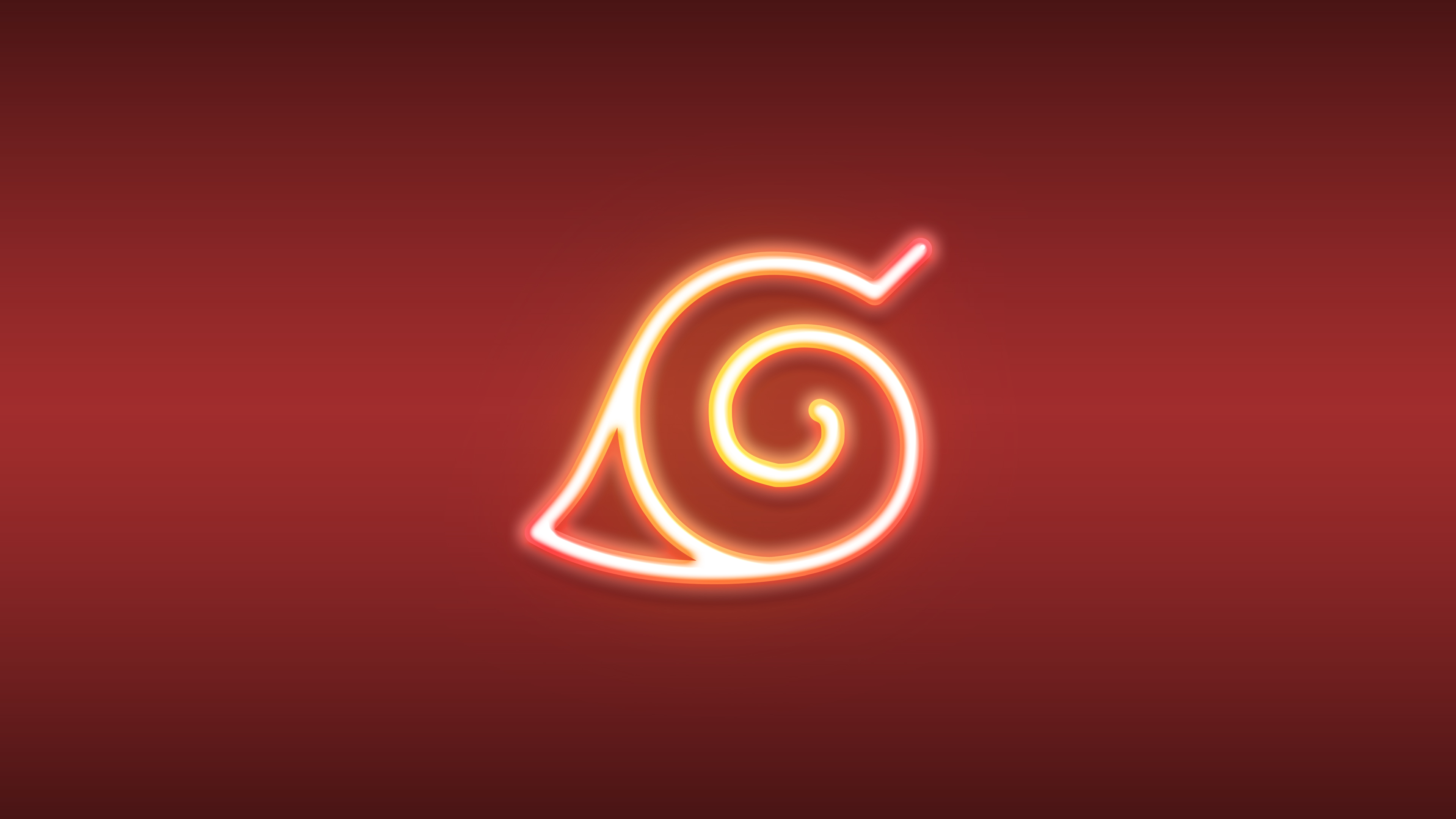 Naruto Hidden Leaf Village Neon Logo HD Wallpaper