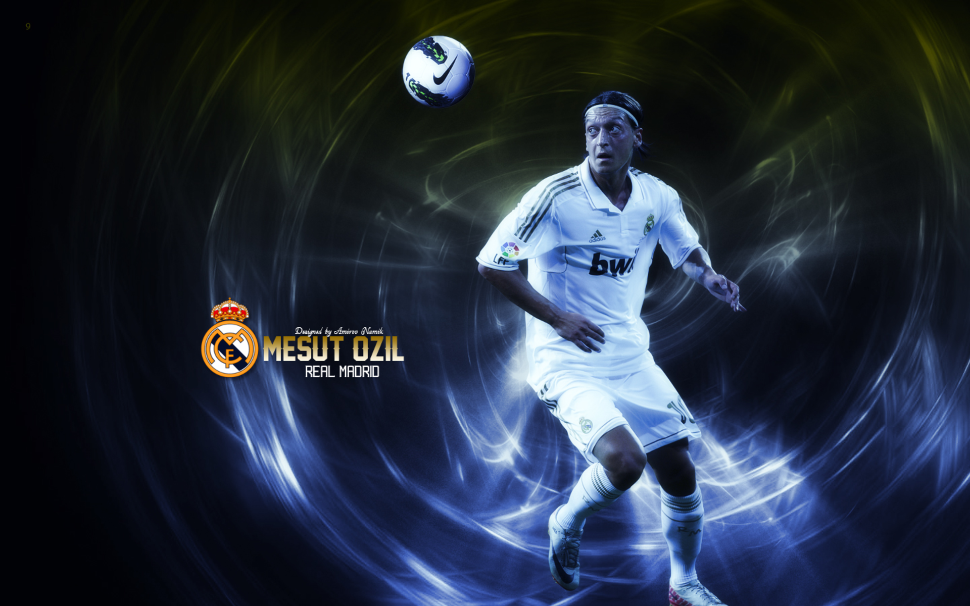 Mesut Özil Real Madrid dynamic football action HD Wallpaper