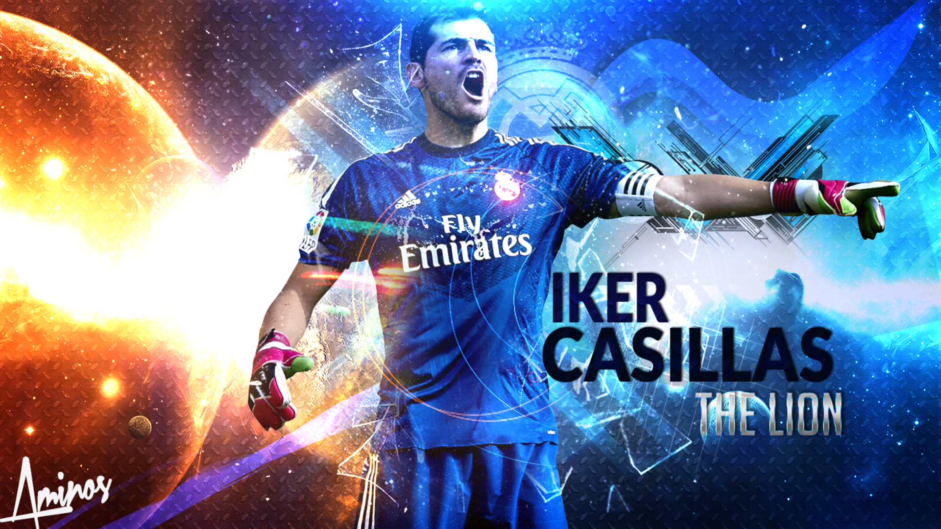 Iker Casillas The Lion Real Madrid Fan Art HD Wallpaper