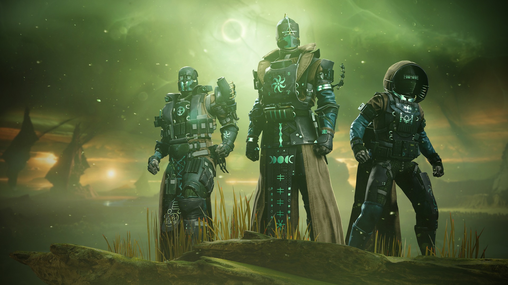 Destiny 2: The Witch Queen - Three Guardians in the Throne World HD Wallpaper