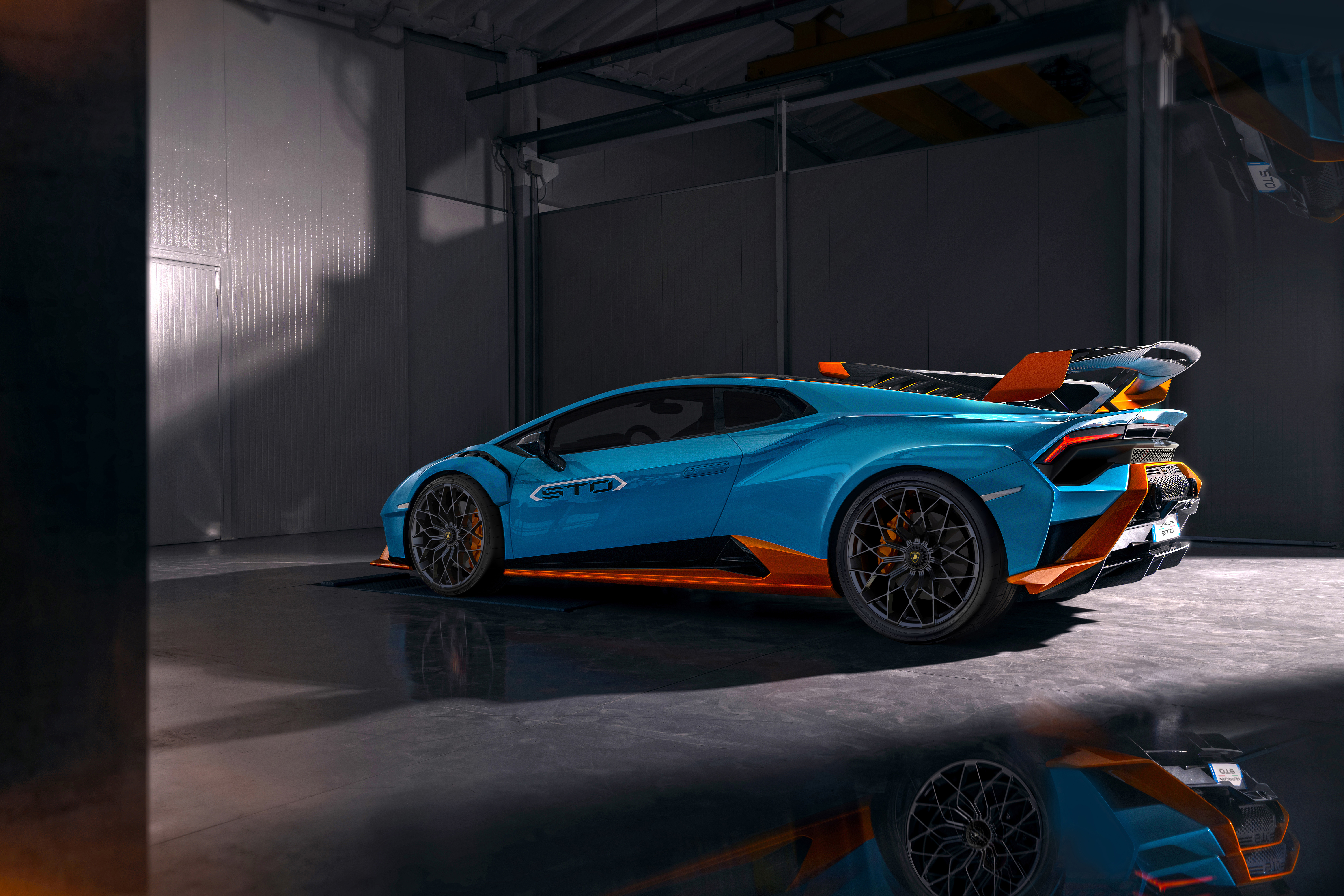 Blue Lamborghini Huracán STO Supercar 4K HD Wallpaper