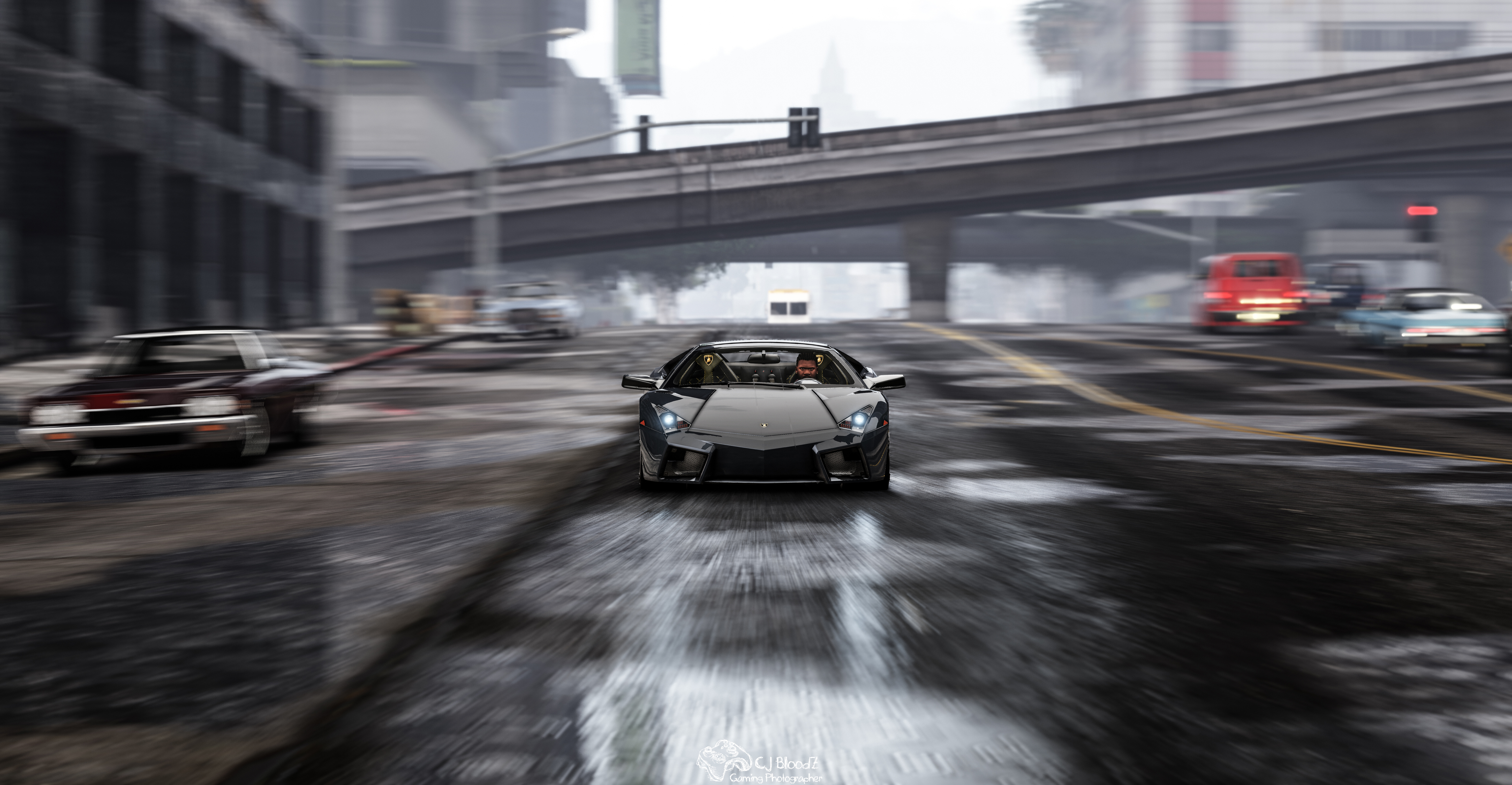 Grand Theft Auto V Lamborghini Reventon speeding HD Wallpaper