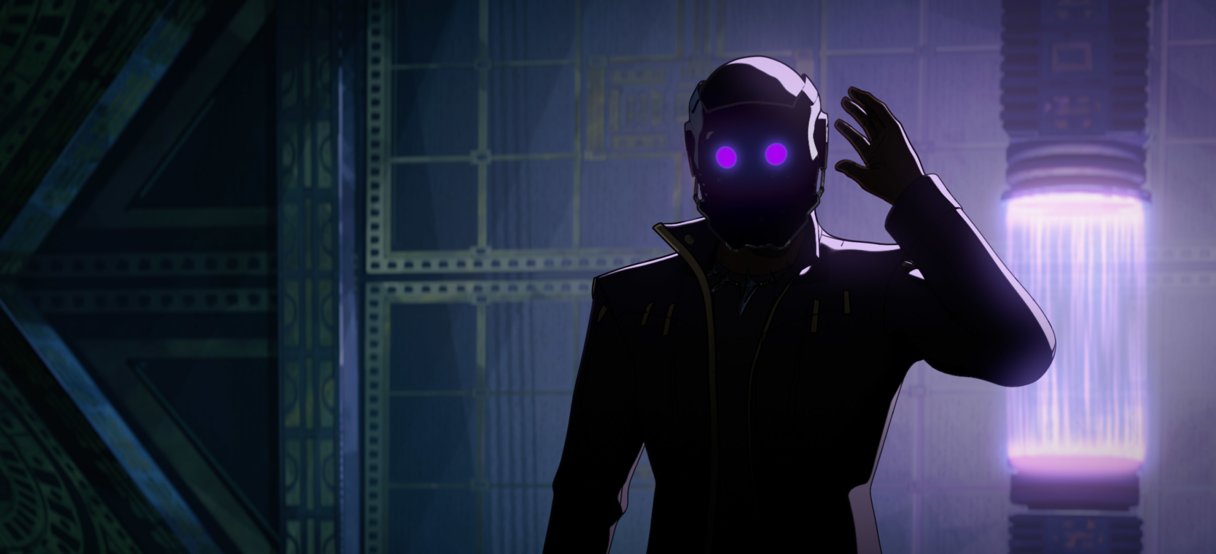 What If...? T'Challa Star-Lord with glowing purple eyes HD Wallpaper