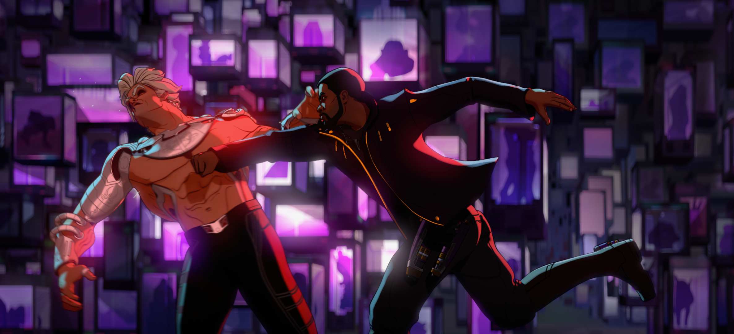 What If...? T'Challa Star-Lord fights Peter Quill HD Wallpaper