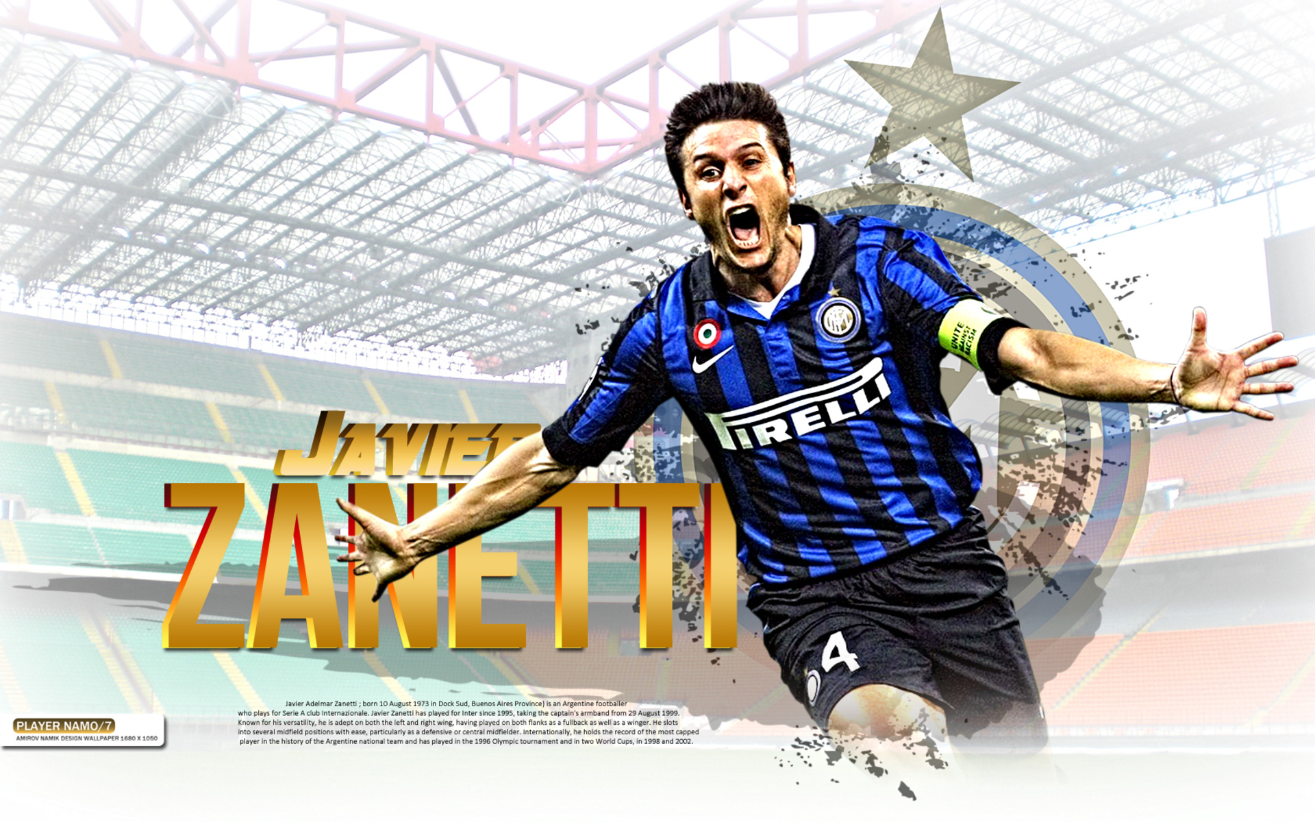 Javier Zanetti: Inter Milan legend celebrating HD Wallpaper