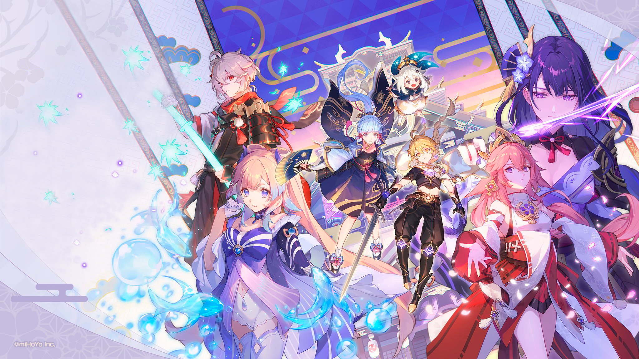 Genshin Impact Characters from Inazuma HD Wallpaper