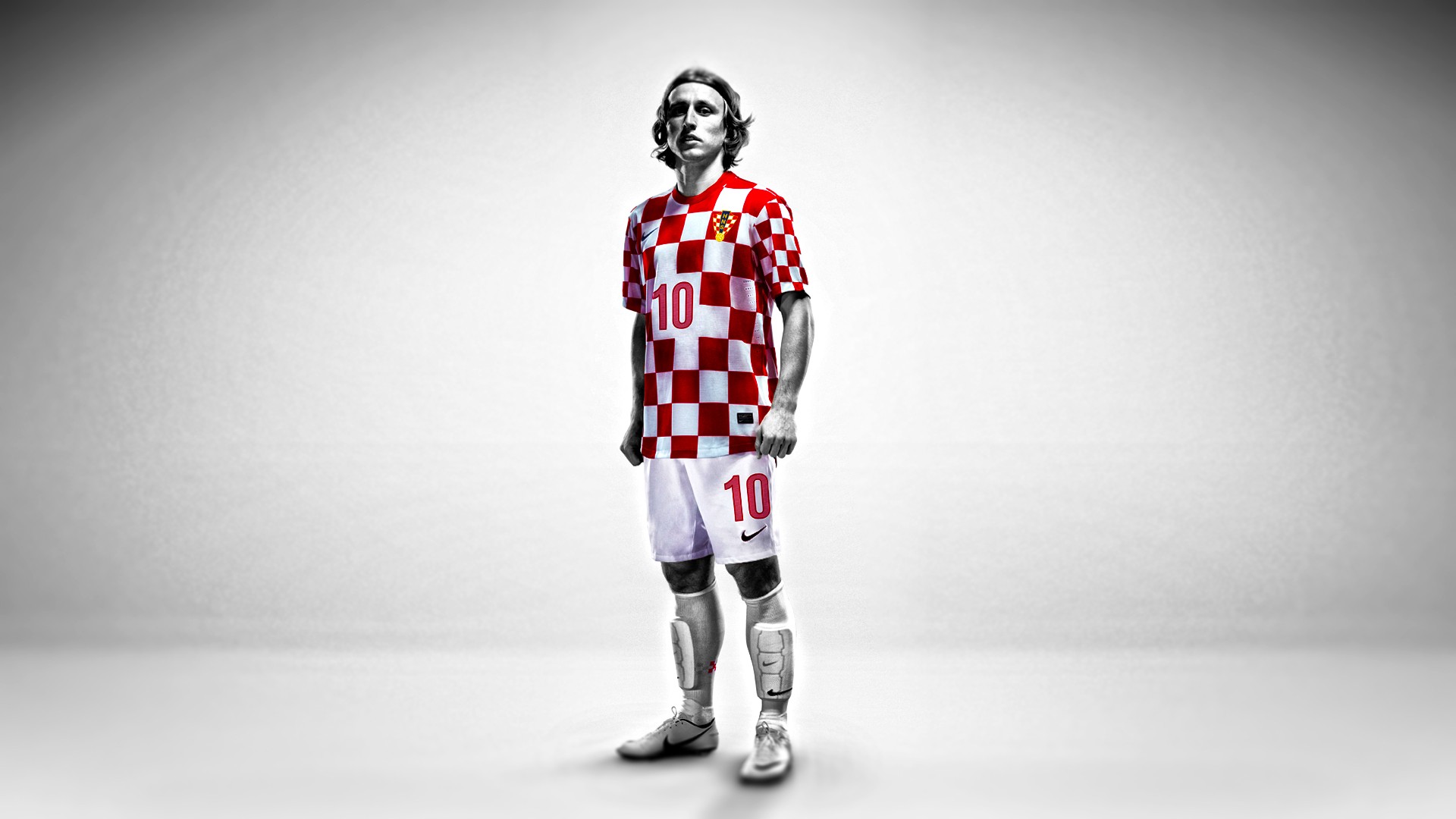 Luka Modrić in Croatian Soccer Jersey HD Wallpaper