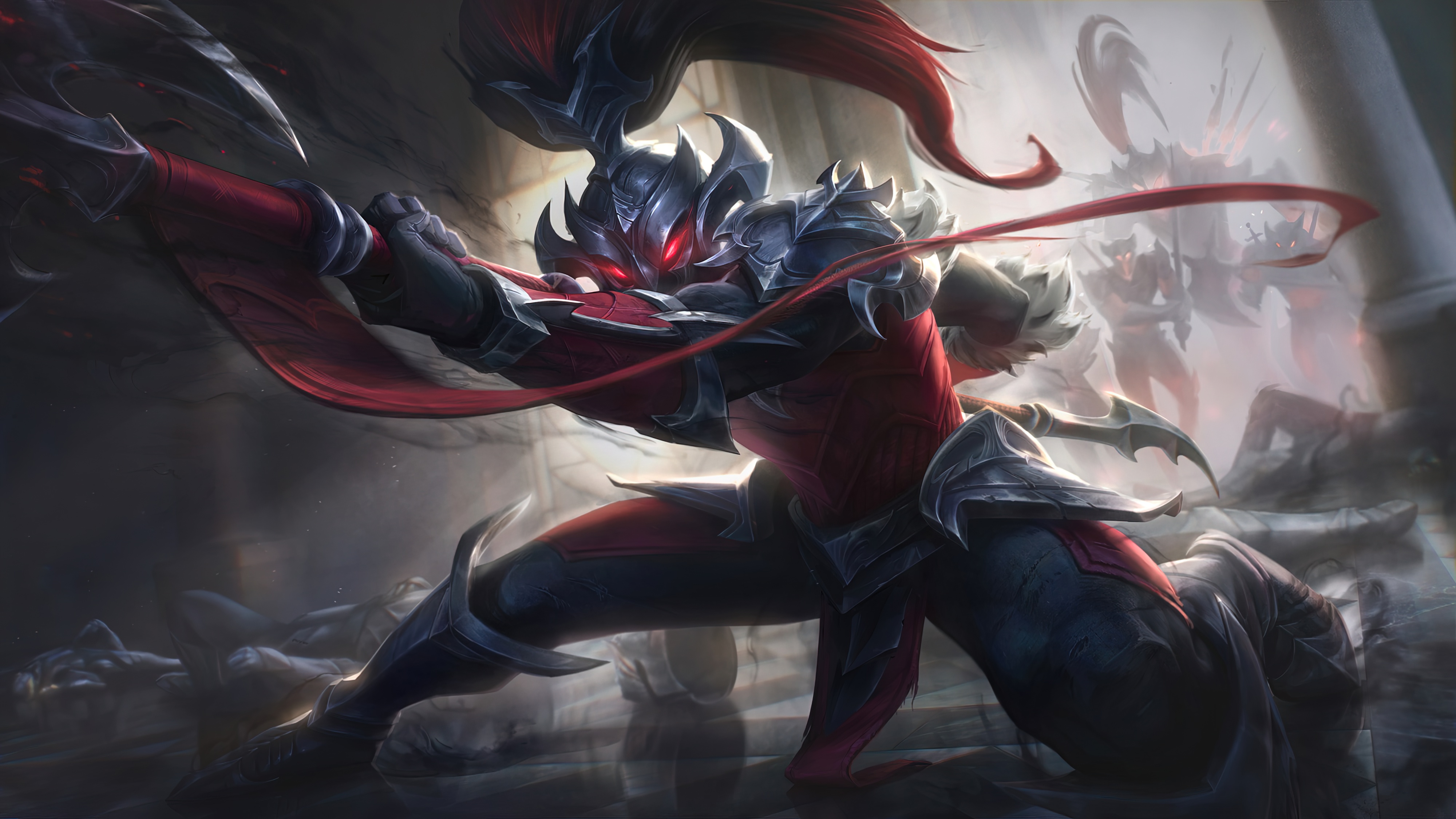 Xin Zhao League of Legends Crimson Fury 4K HD Wallpaper
