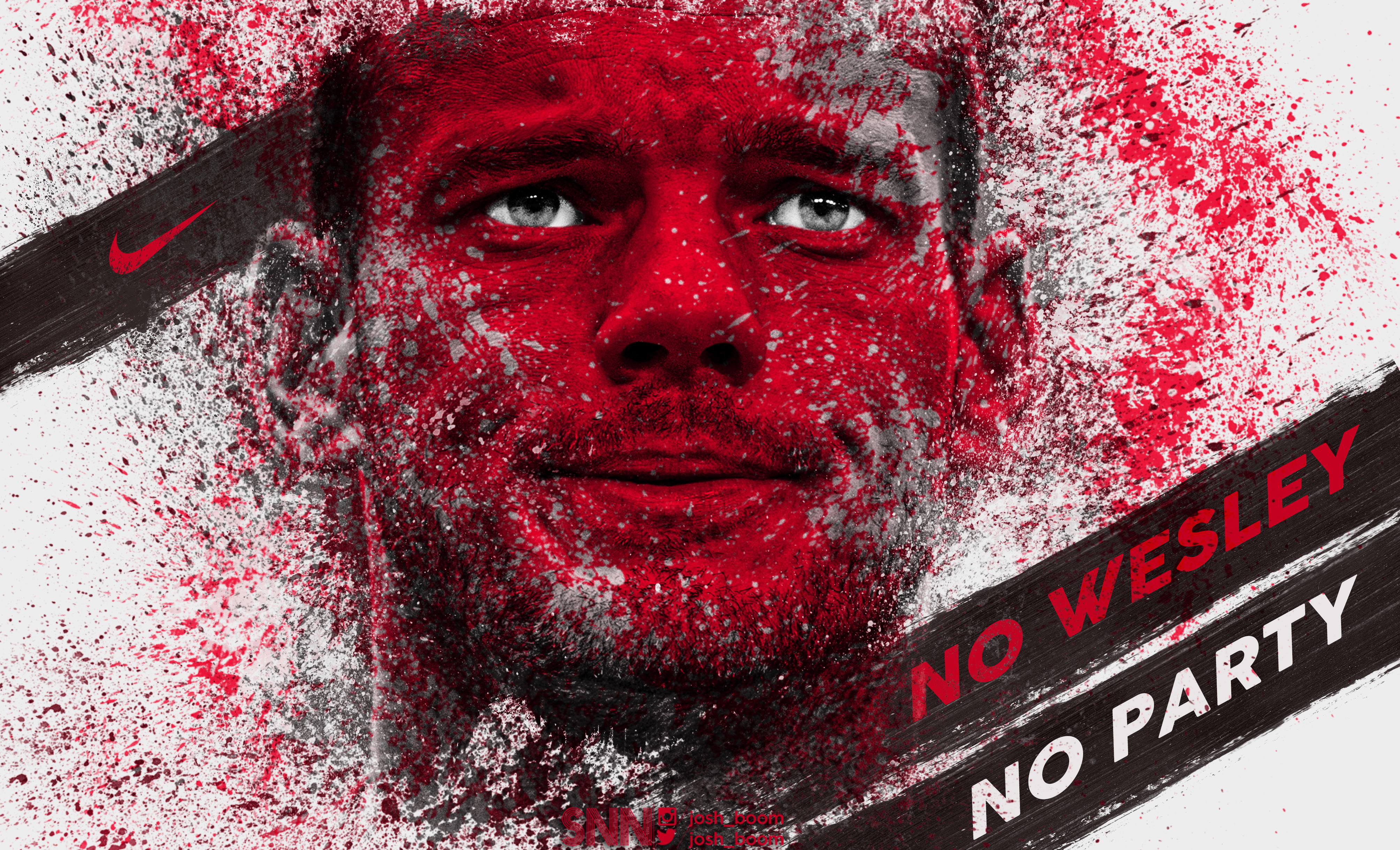 Wesley Sneijder Red Splatter No Wesley No Party HD Wallpaper