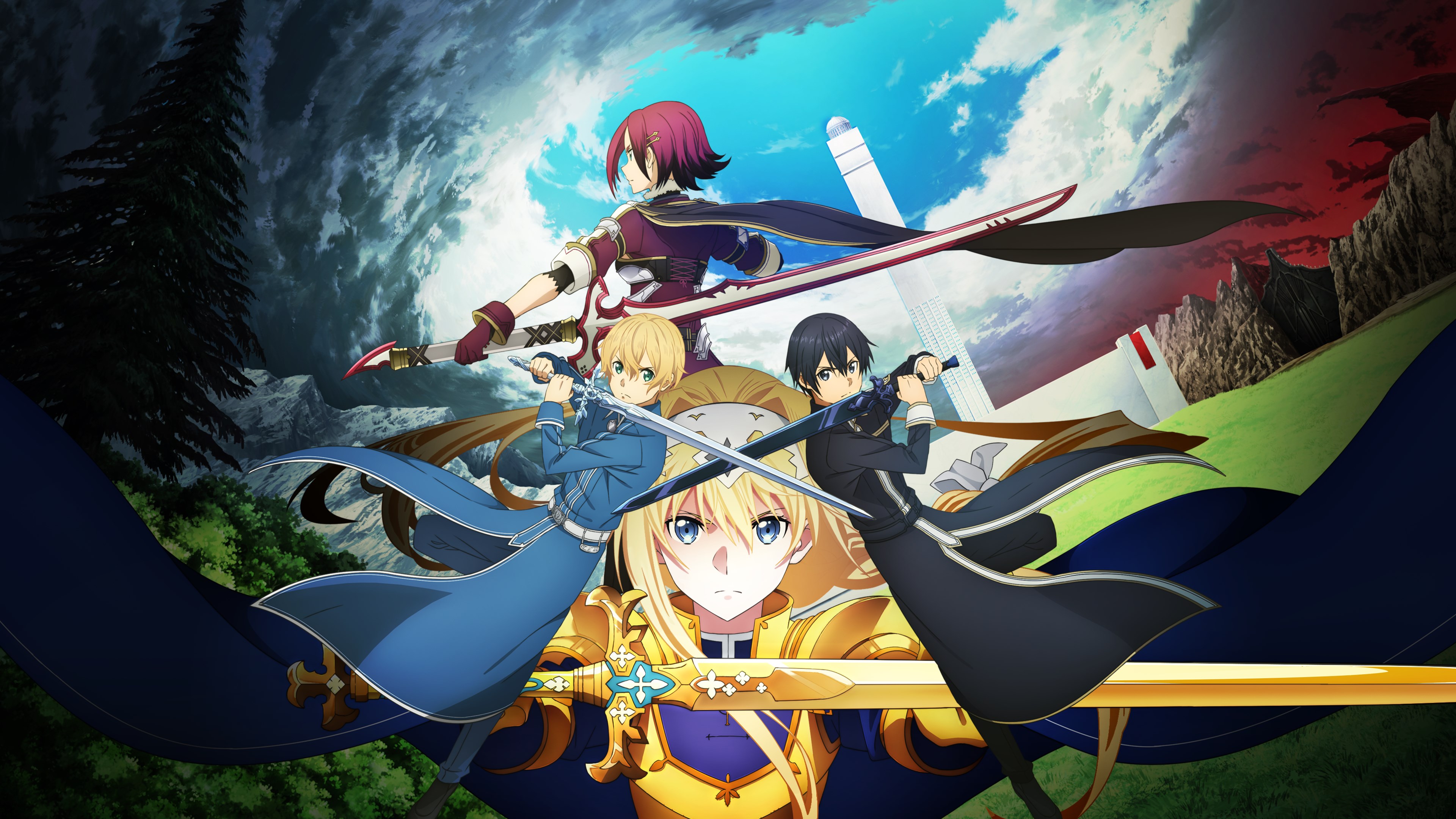 Sword Art Online Alicization Lycoris Characters in Battle HD Wallpaper