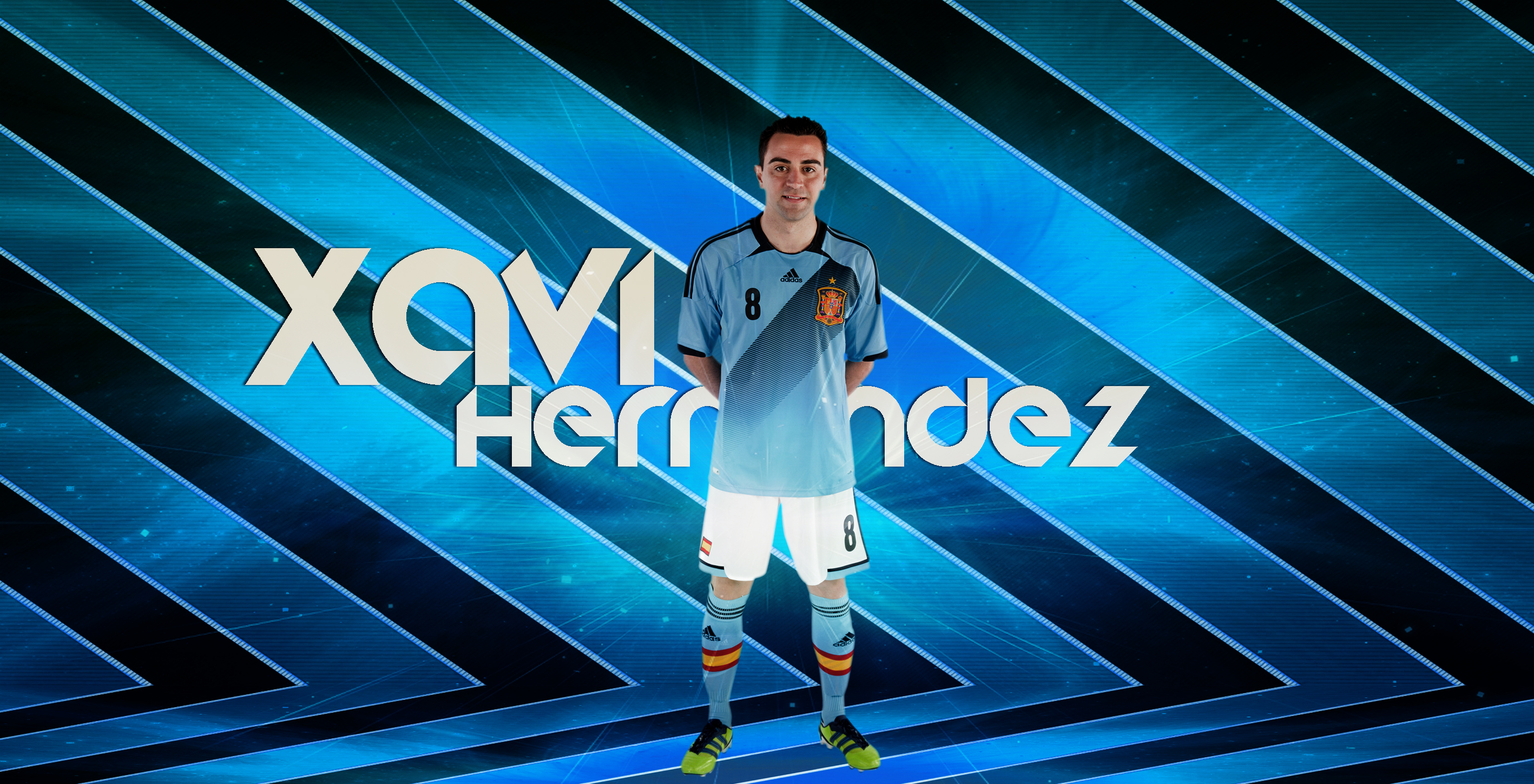Xavi Hernández in Spain National Football Team Kit HD Wallpaper