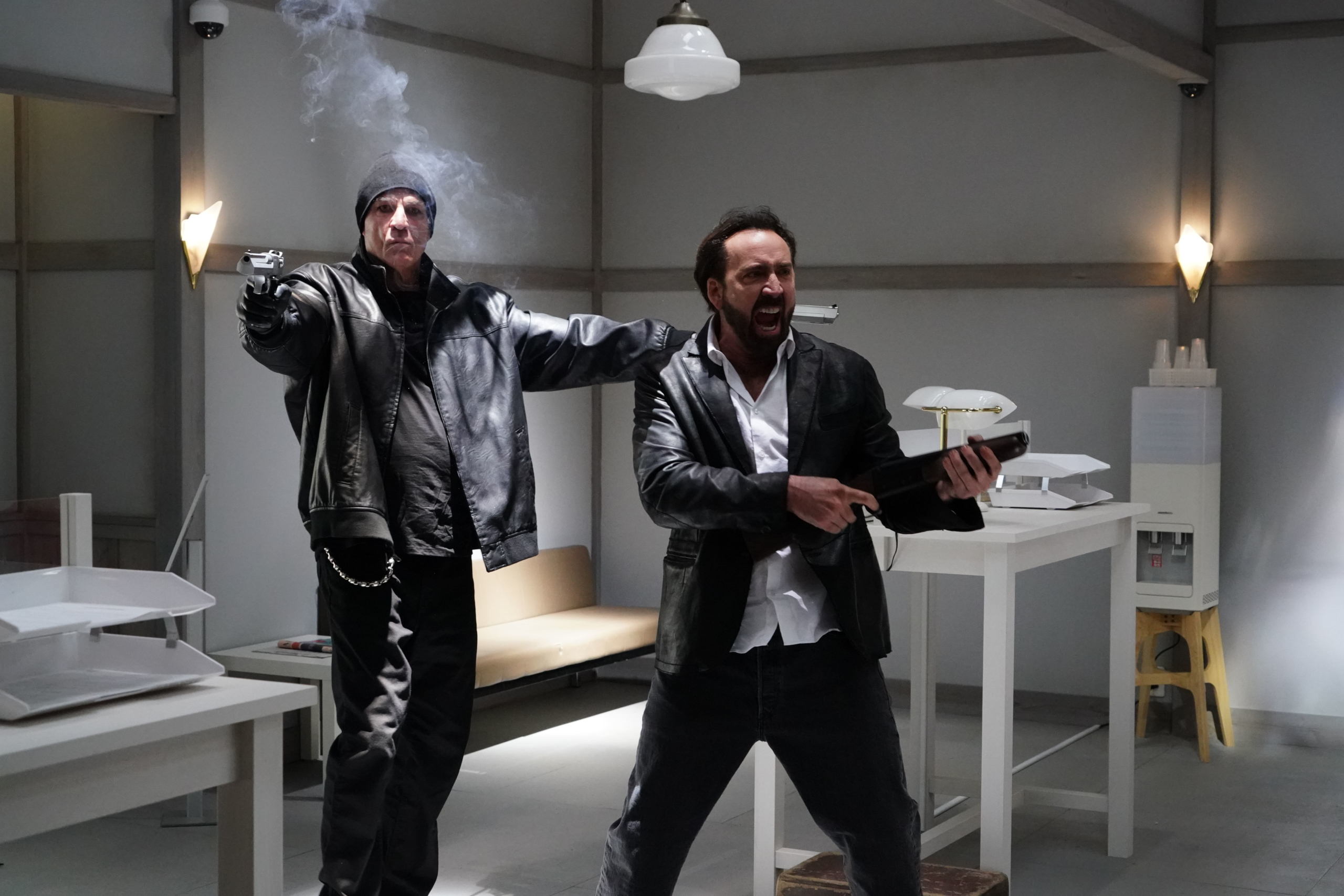 Nicolas Cage and Nick Cassavetes in Prisoners Of The Ghostland HD Wallpaper