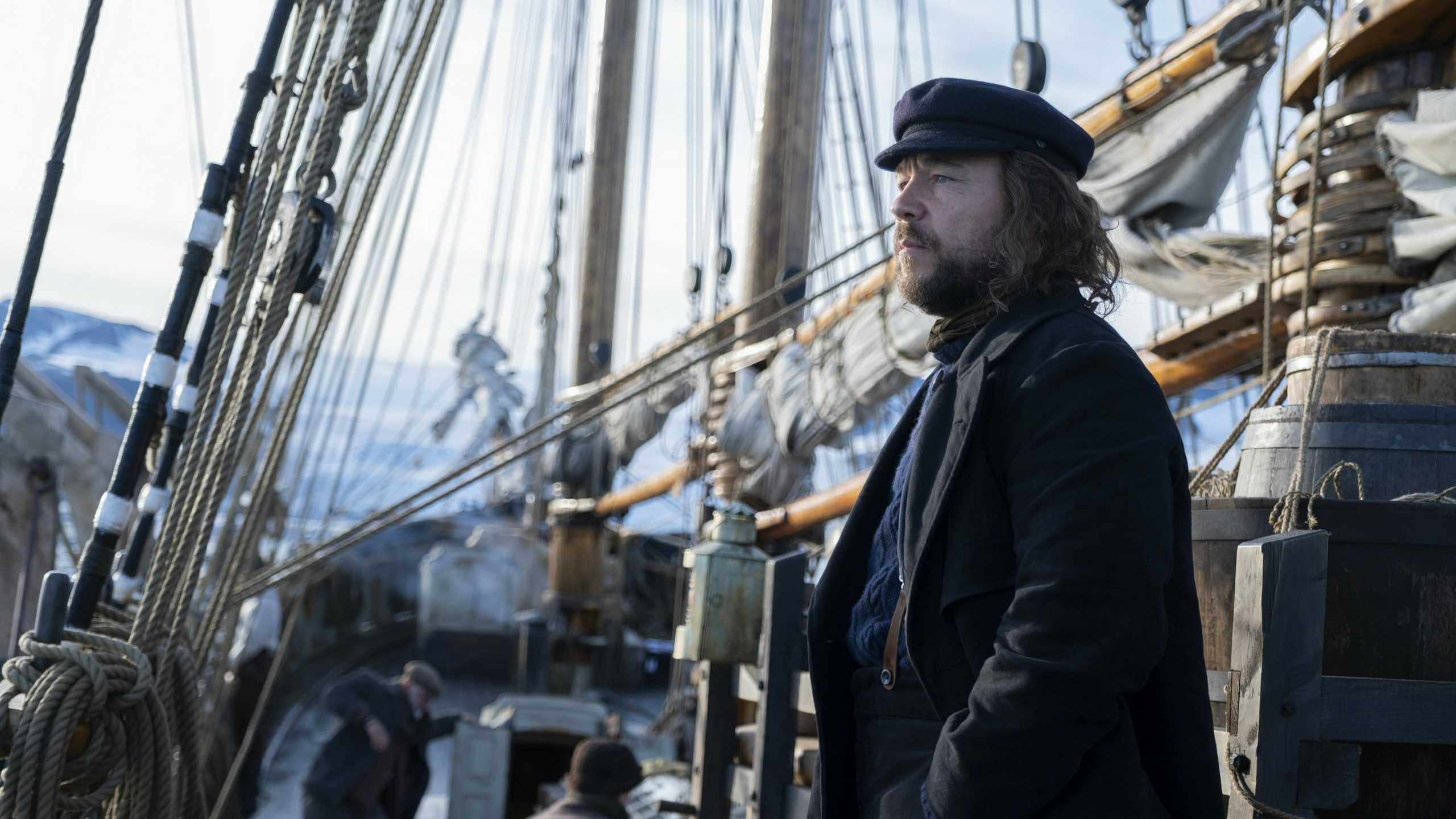 Stephen Graham on a sailing ship in The North Water HD Wallpaper