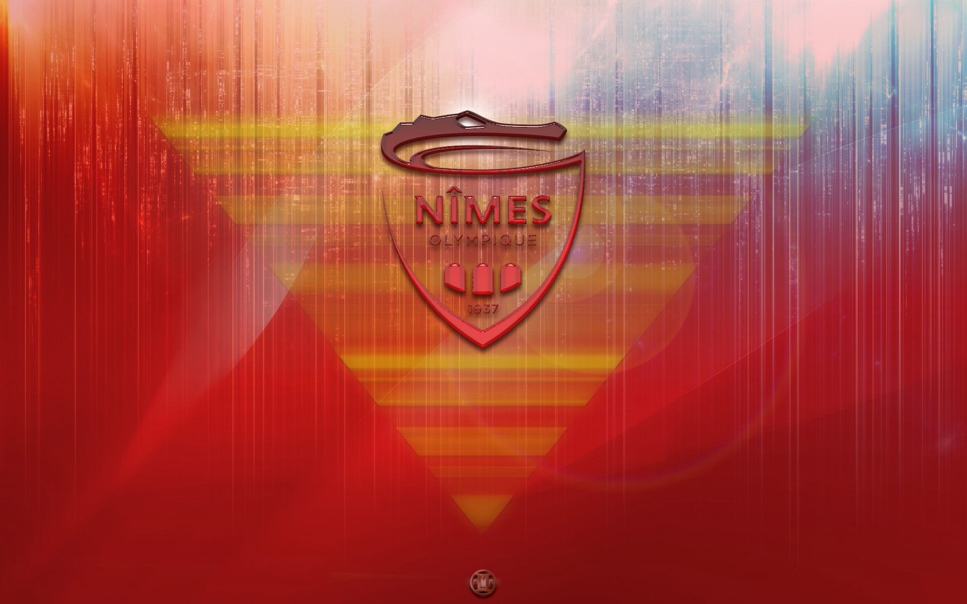 Nîmes Olympique Soccer Logo Emblem HD Wallpaper