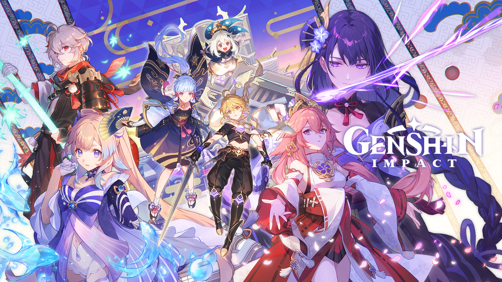 Genshin Impact Characters Gathering Scene HD Wallpaper
