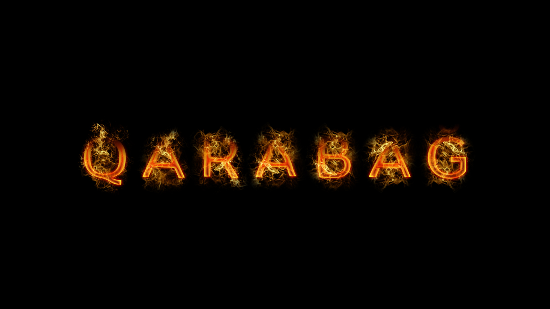 Qarabağ FK fiery text logo HD Wallpaper