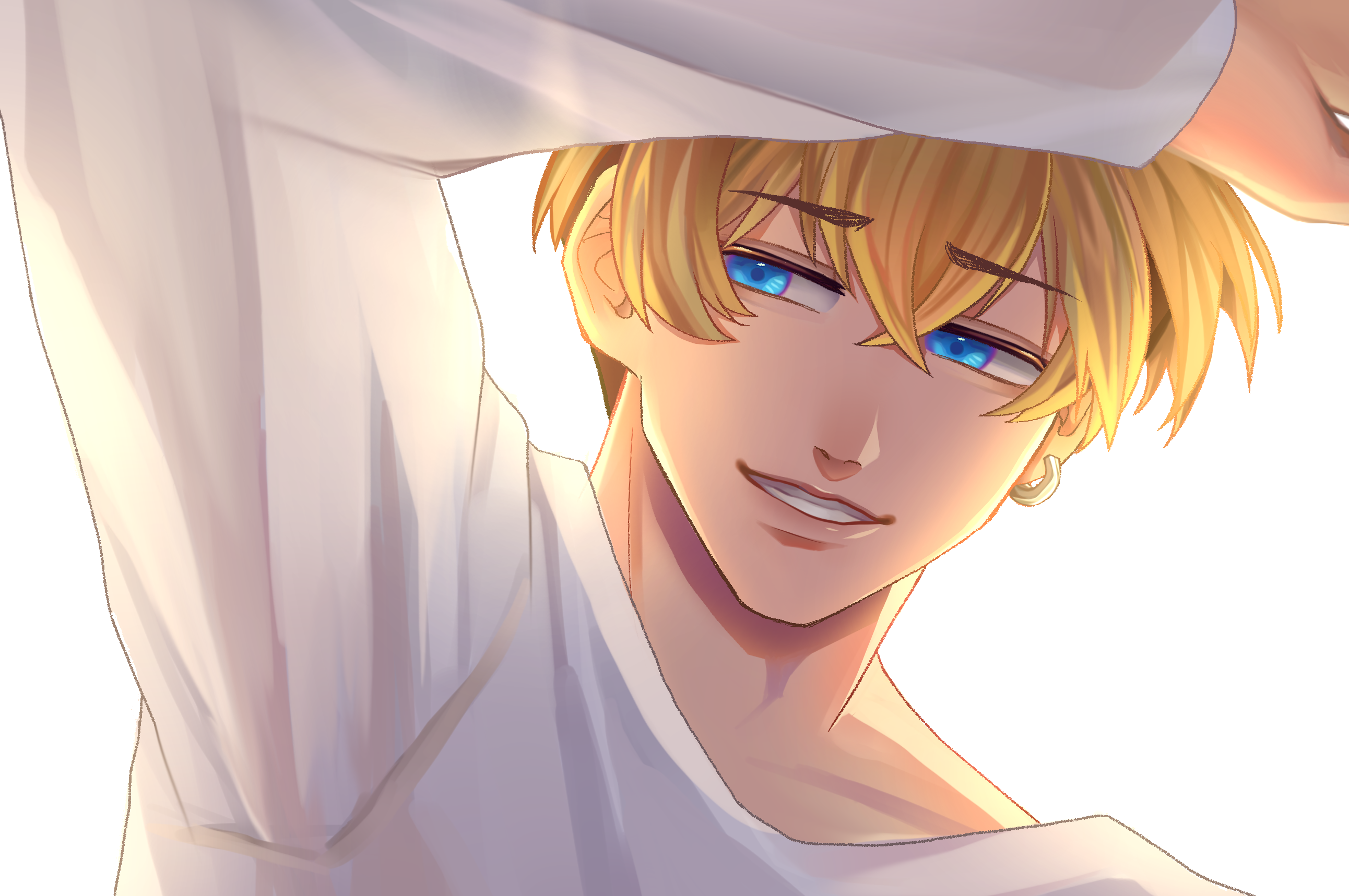 Chifuyu Matsuno from Tokyo Revengers with blue eyes HD Wallpaper