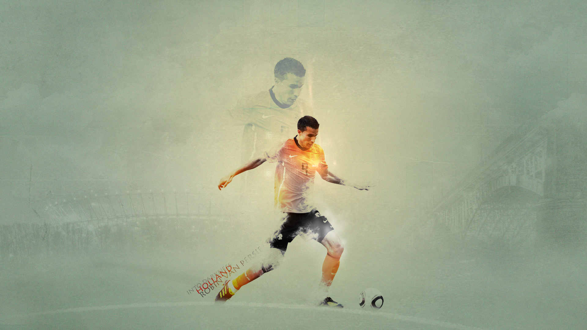 Robin Van Persie Netherlands football art HD Wallpaper