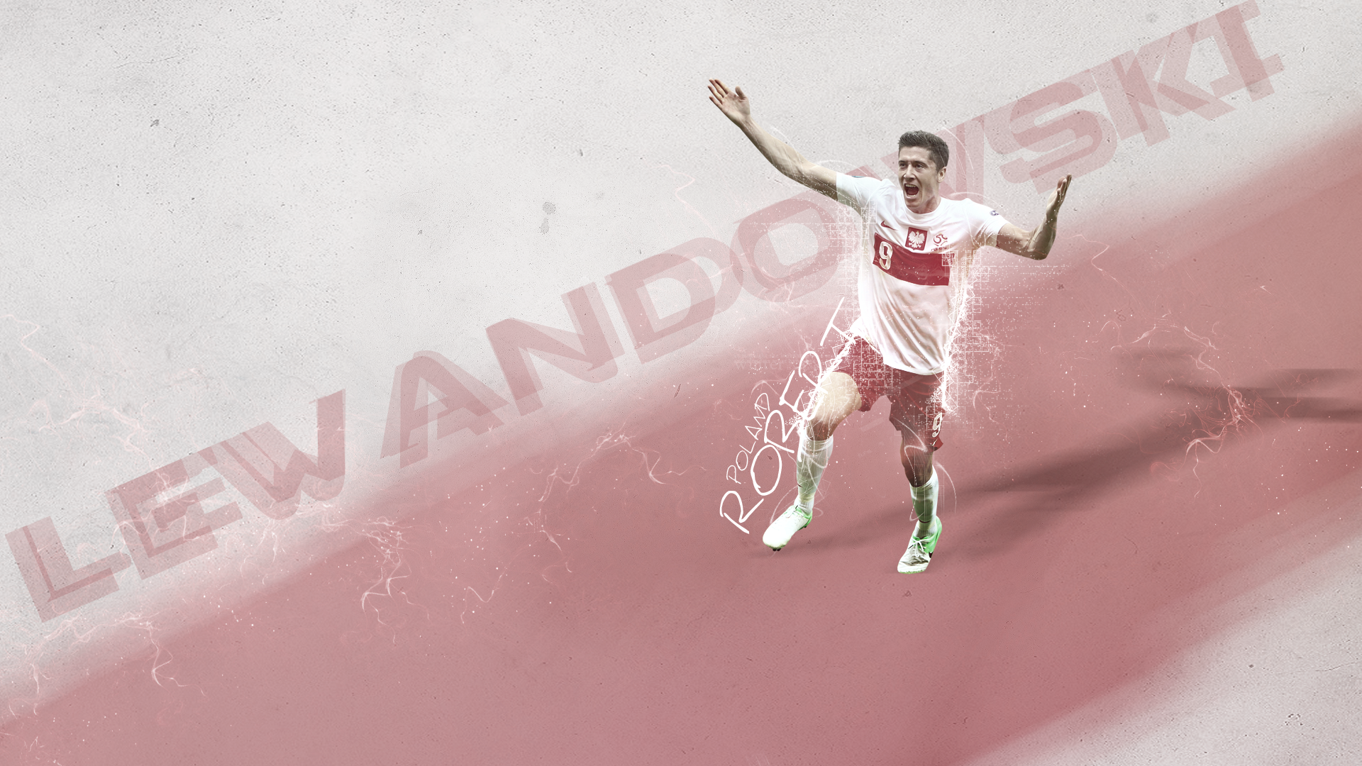 Robert Lewandowski Polish Soccer Celebration HD Wallpaper