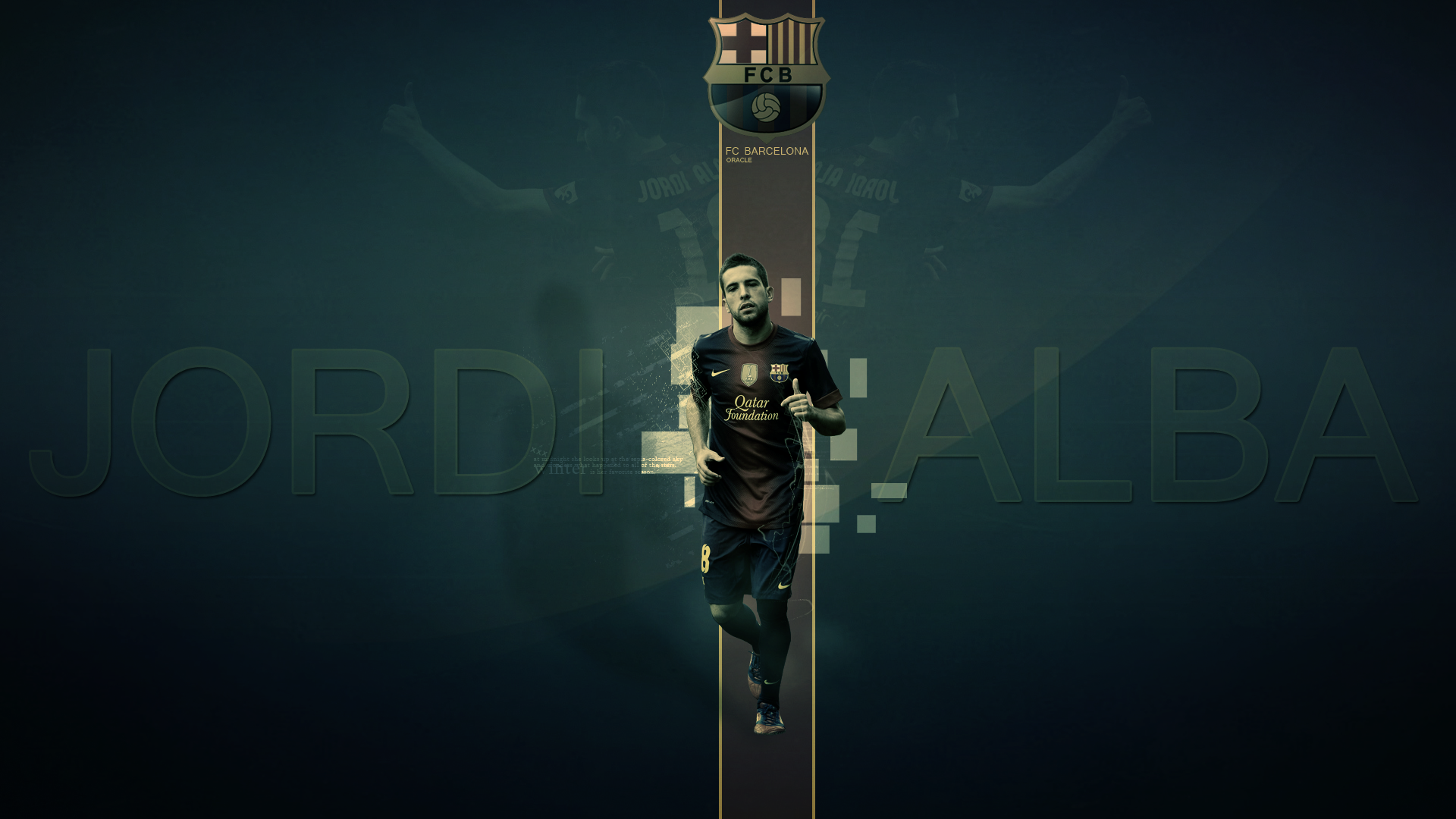 Jordi Alba FC Barcelona Football Player Graphic HD Wallpaper