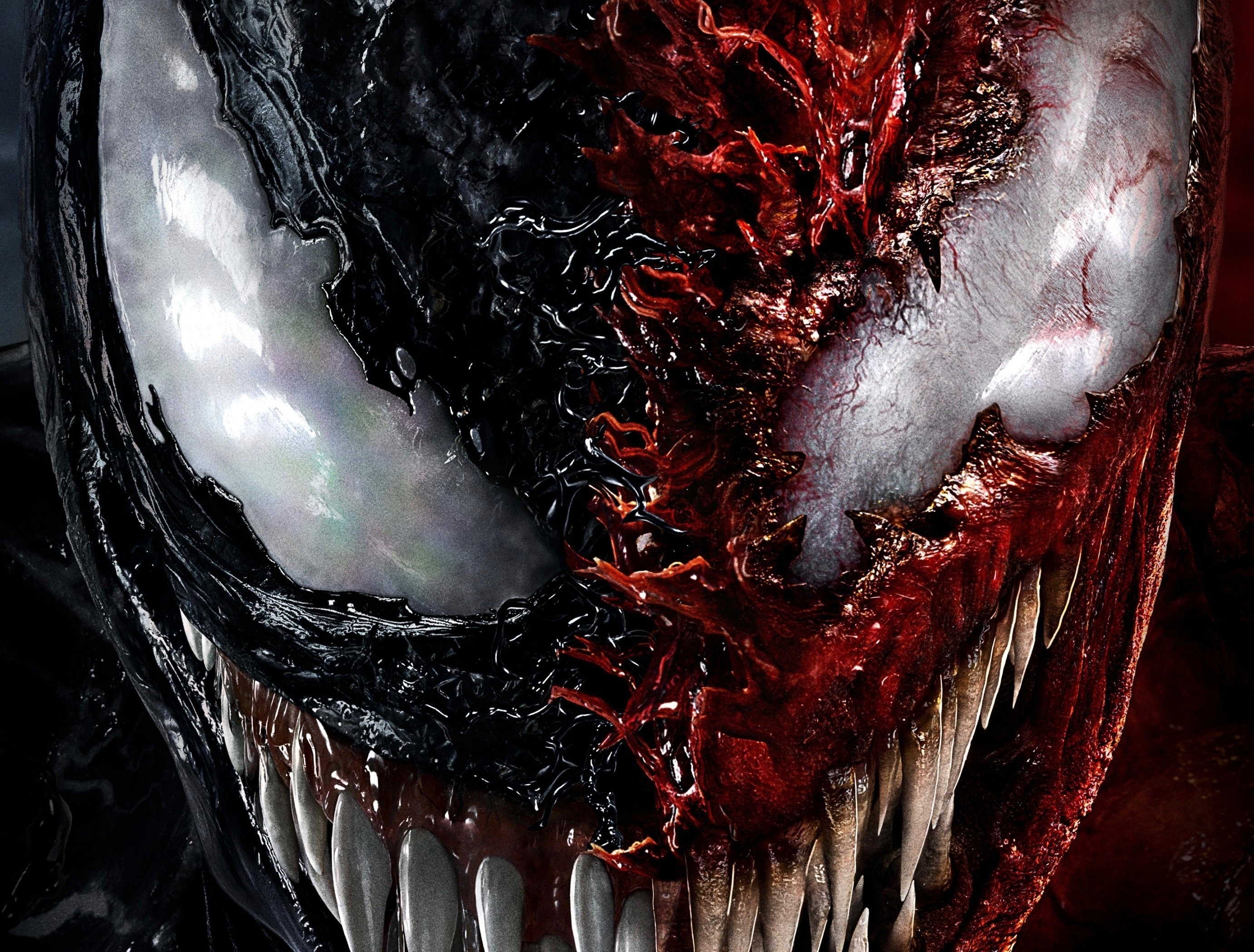 Venom and Carnage Intense Face-Off HD Wallpaper