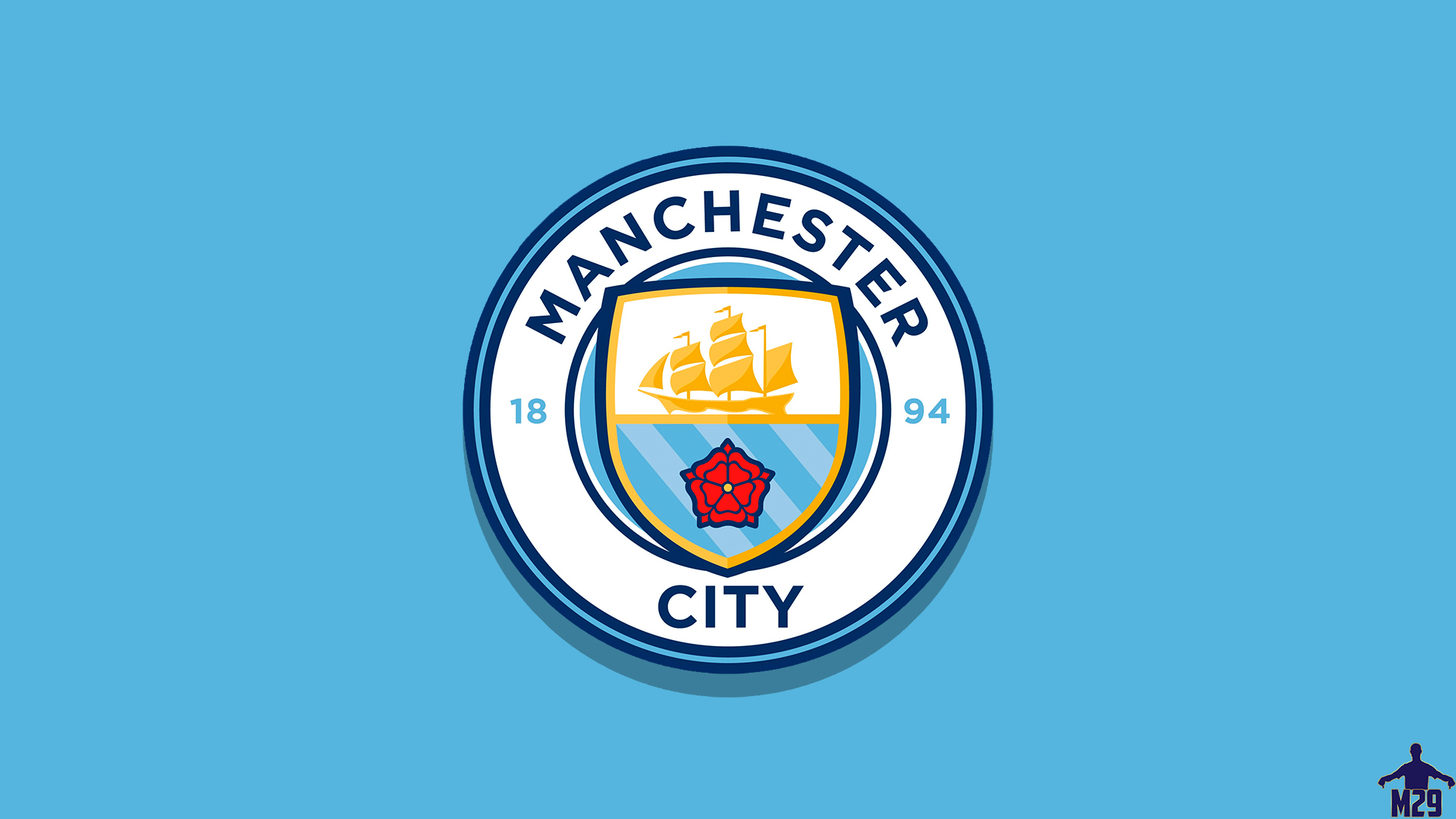 Manchester City F.C. Soccer Logo HD Wallpaper