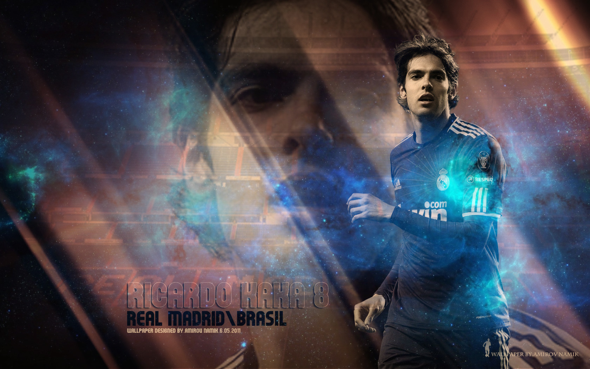 Kaká Real Madrid cosmic football player art HD Wallpaper