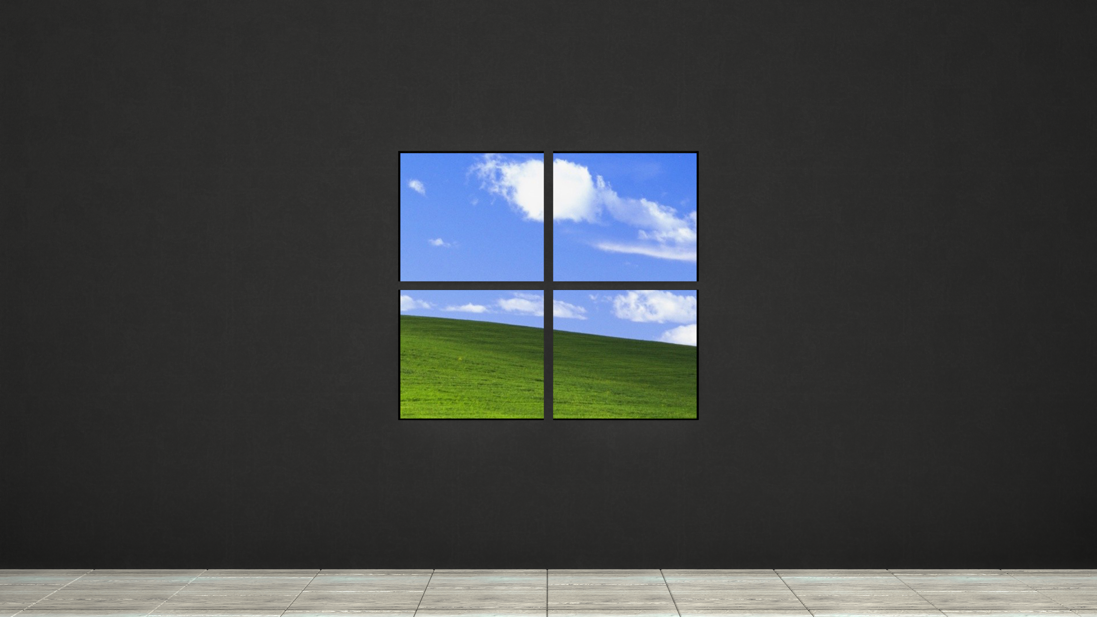 Microsoft 4K Windows logo Bliss landscape HD Wallpaper