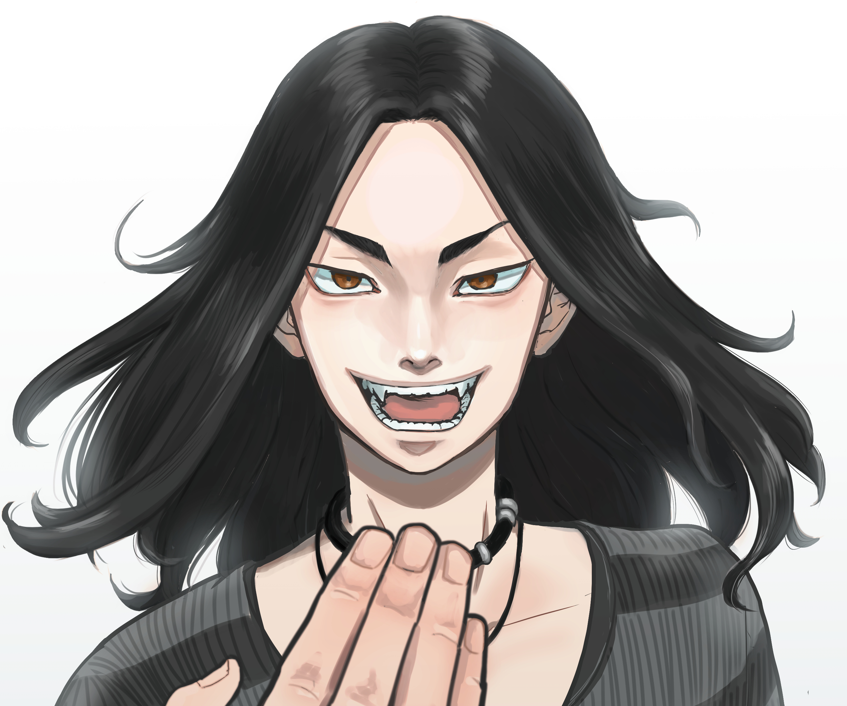 Keisuke Baji's fierce smile and fangs HD Wallpaper