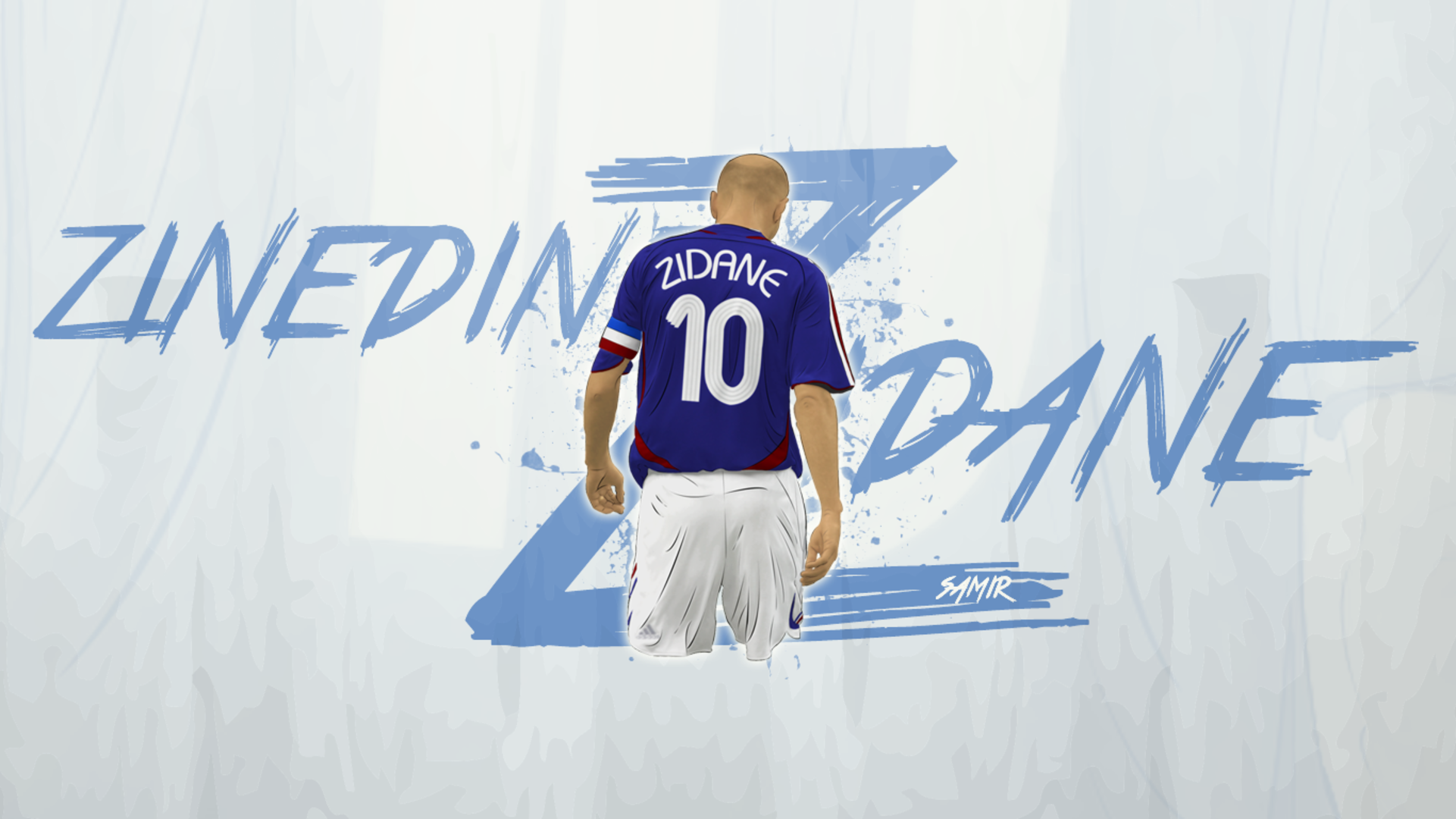 Zinedine Zidane France National Team Number 10 HD Wallpaper