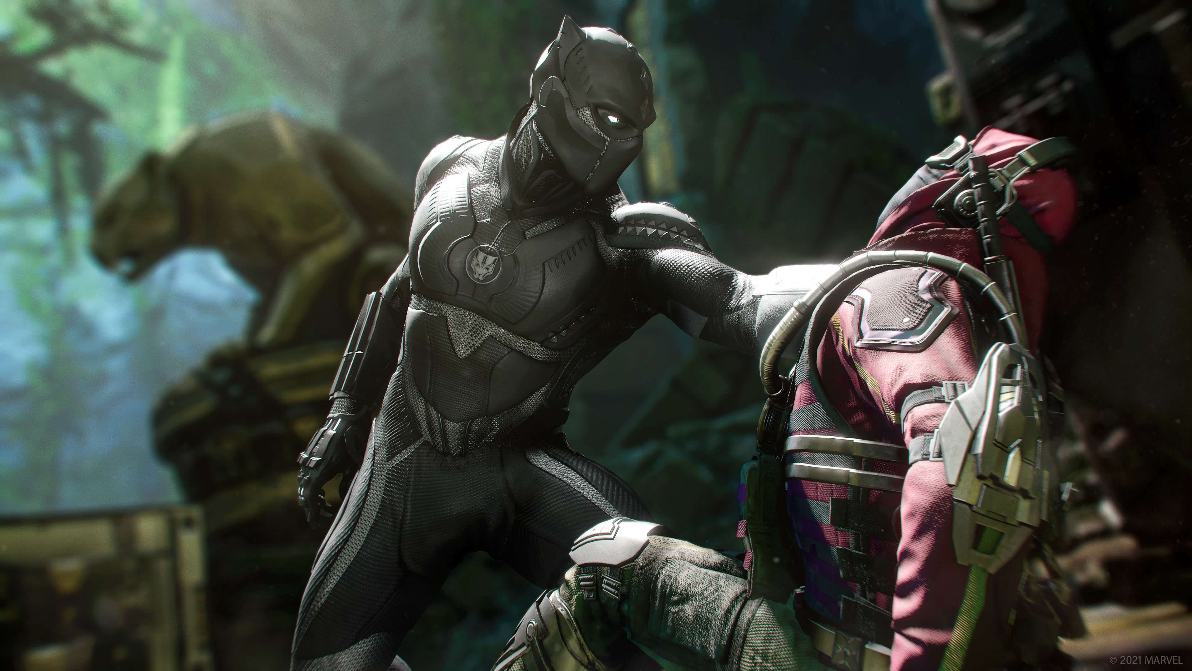 Black Panther battles foe in Marvel's Avengers HD Wallpaper