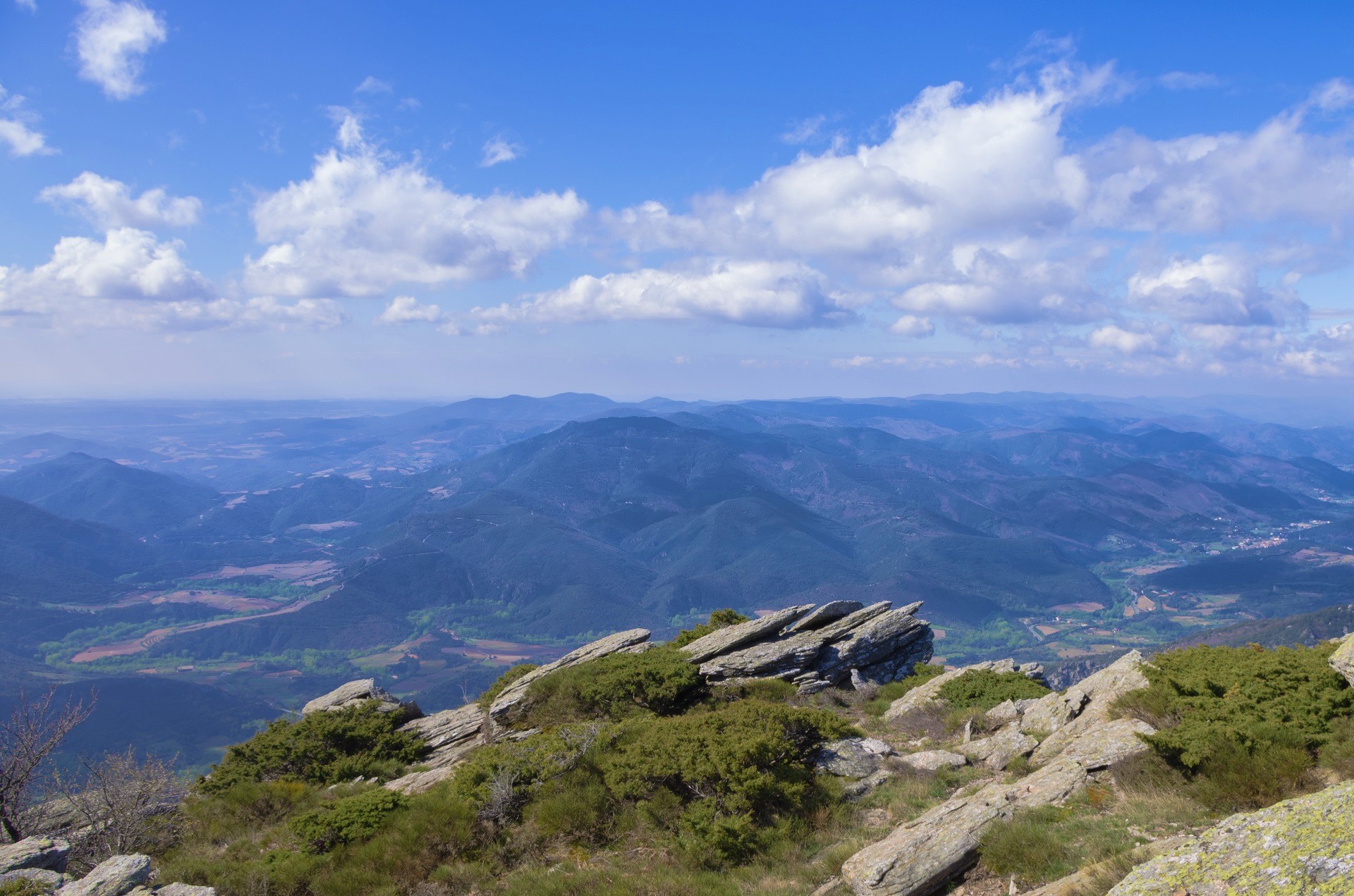 Jaur and Orb Valleys from Saint-Martin de l'Arçon, France HD Wallpaper
