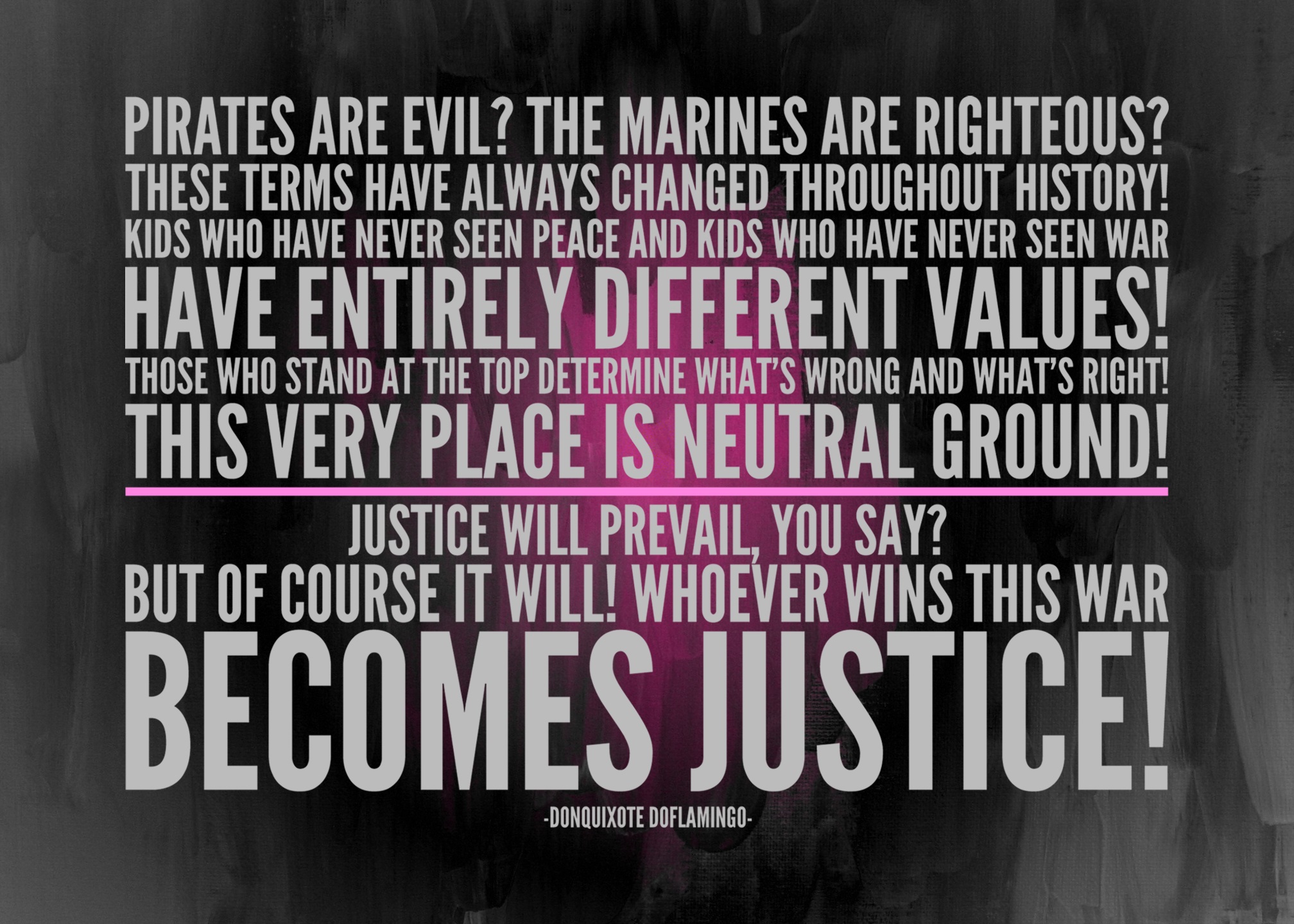 One Piece Doflamingo: Whoever Wins This War Becomes Justice HD Wallpaper