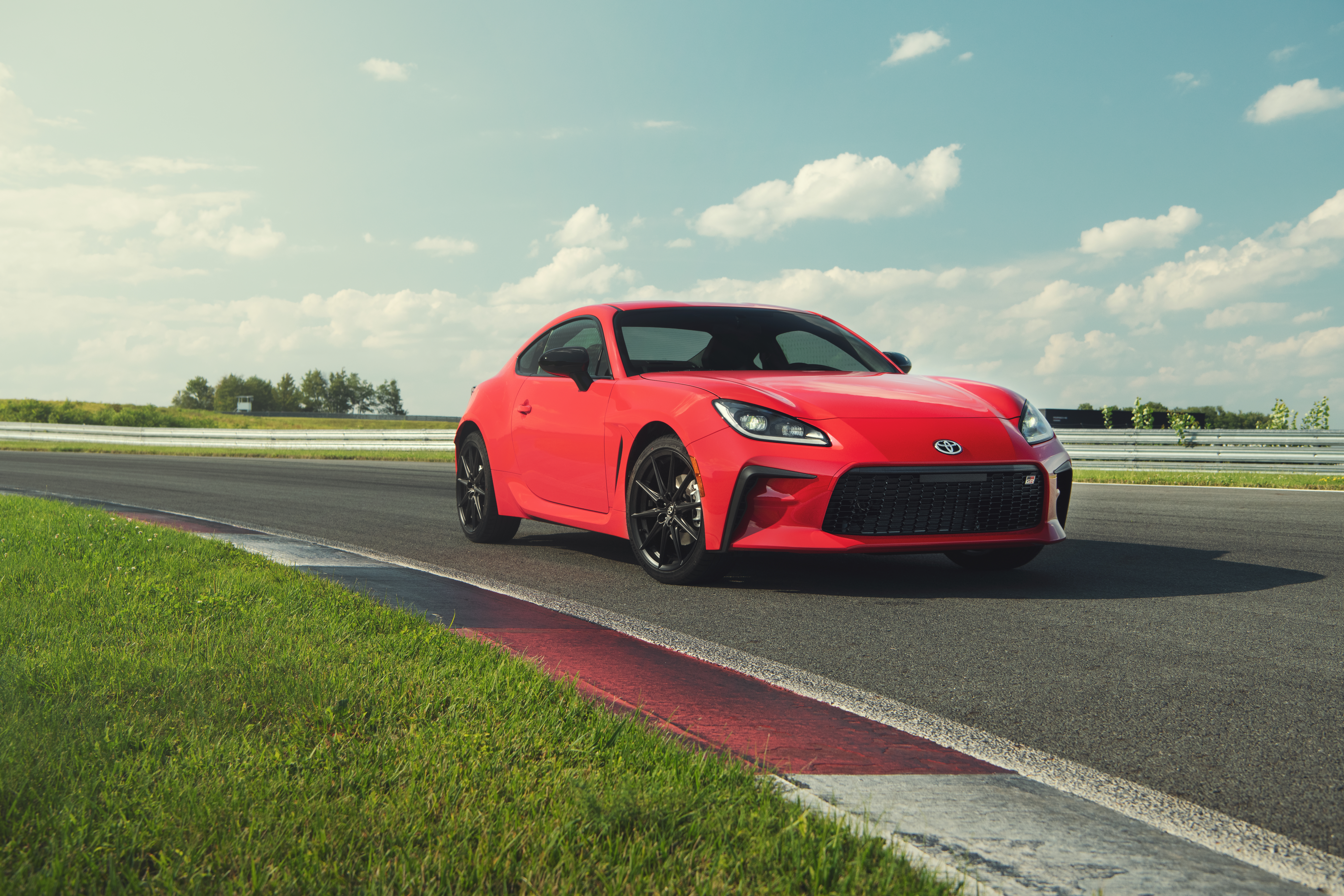 Red Toyota GR 86 Sport Car on Track HD Wallpaper