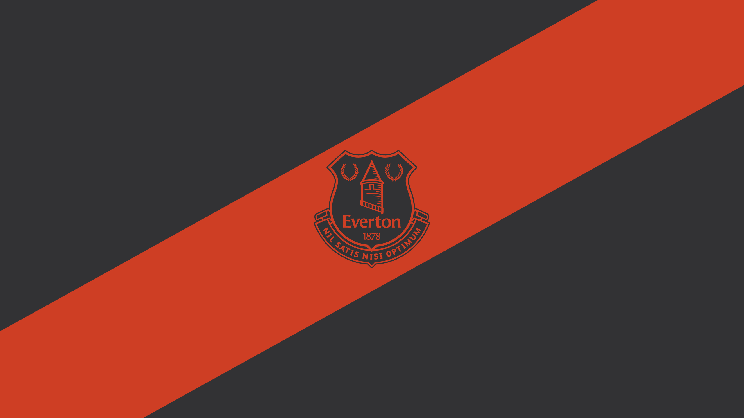 Everton F.C. Emblem with Diagonal Orange Stripe HD Wallpaper